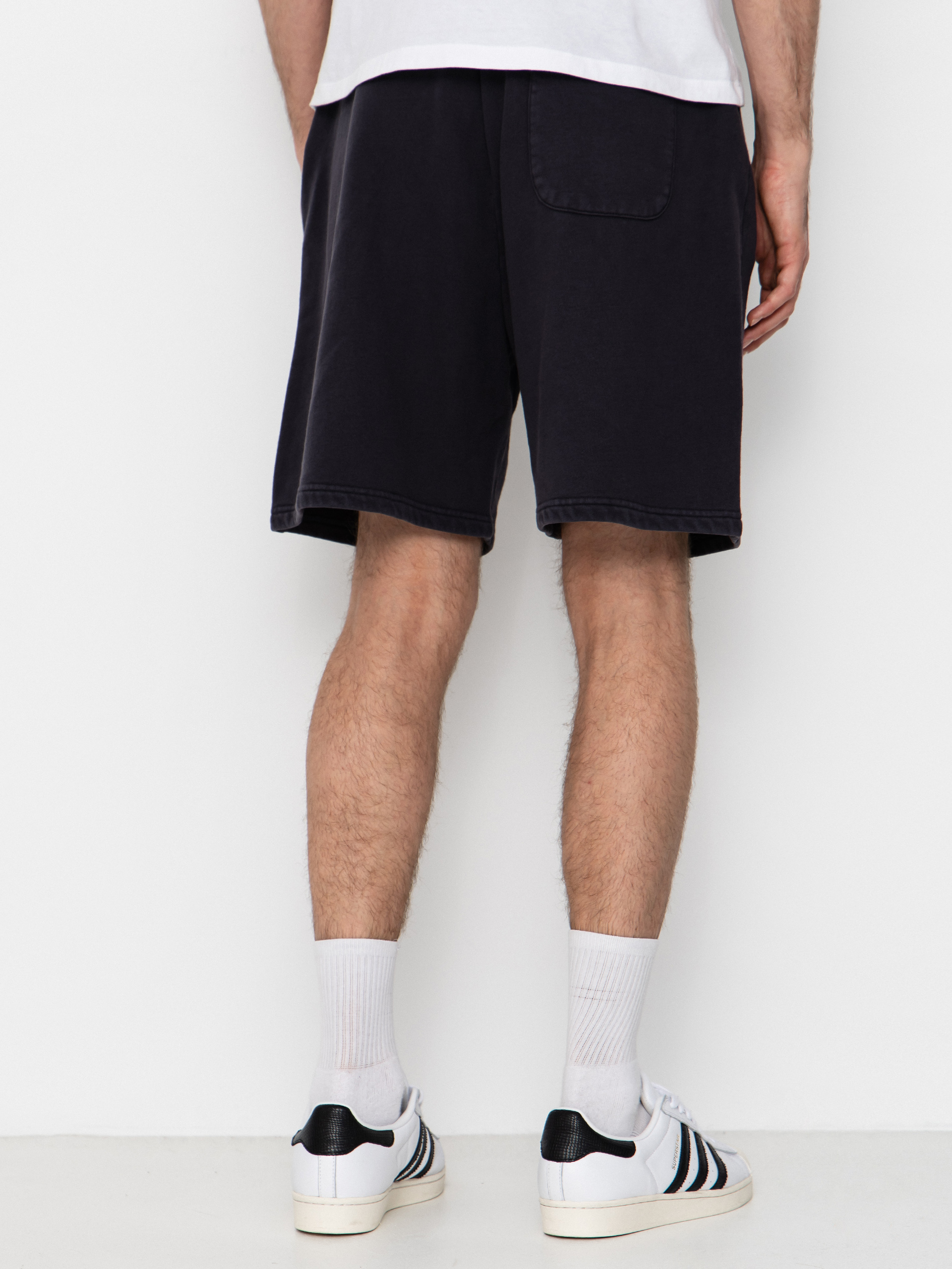 Deus Ex Machina Shield Garment Dyed Track Shorts (black)