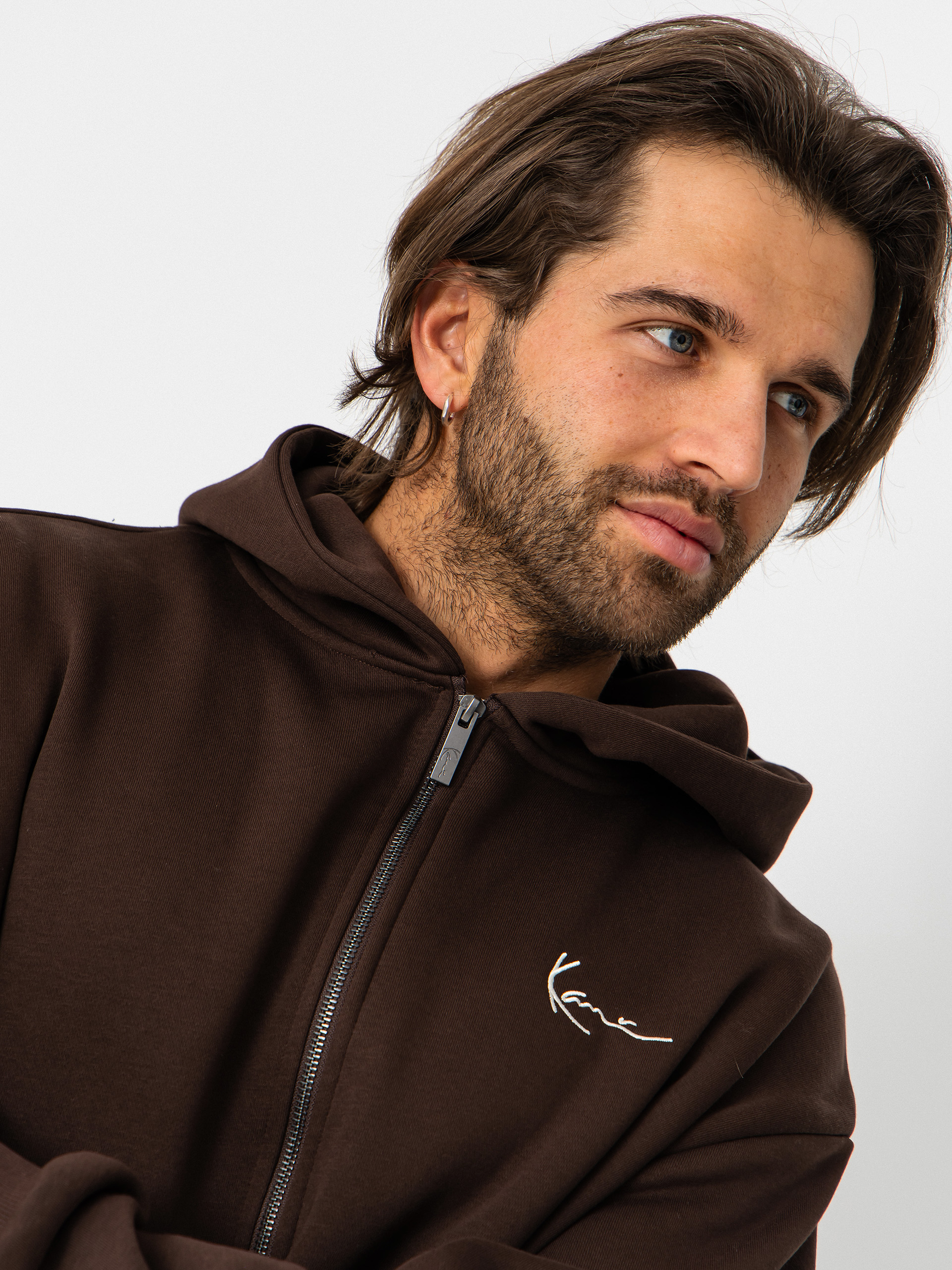 Karl Kani Hoodie Small Signature Essential ZHD - brown (brown)