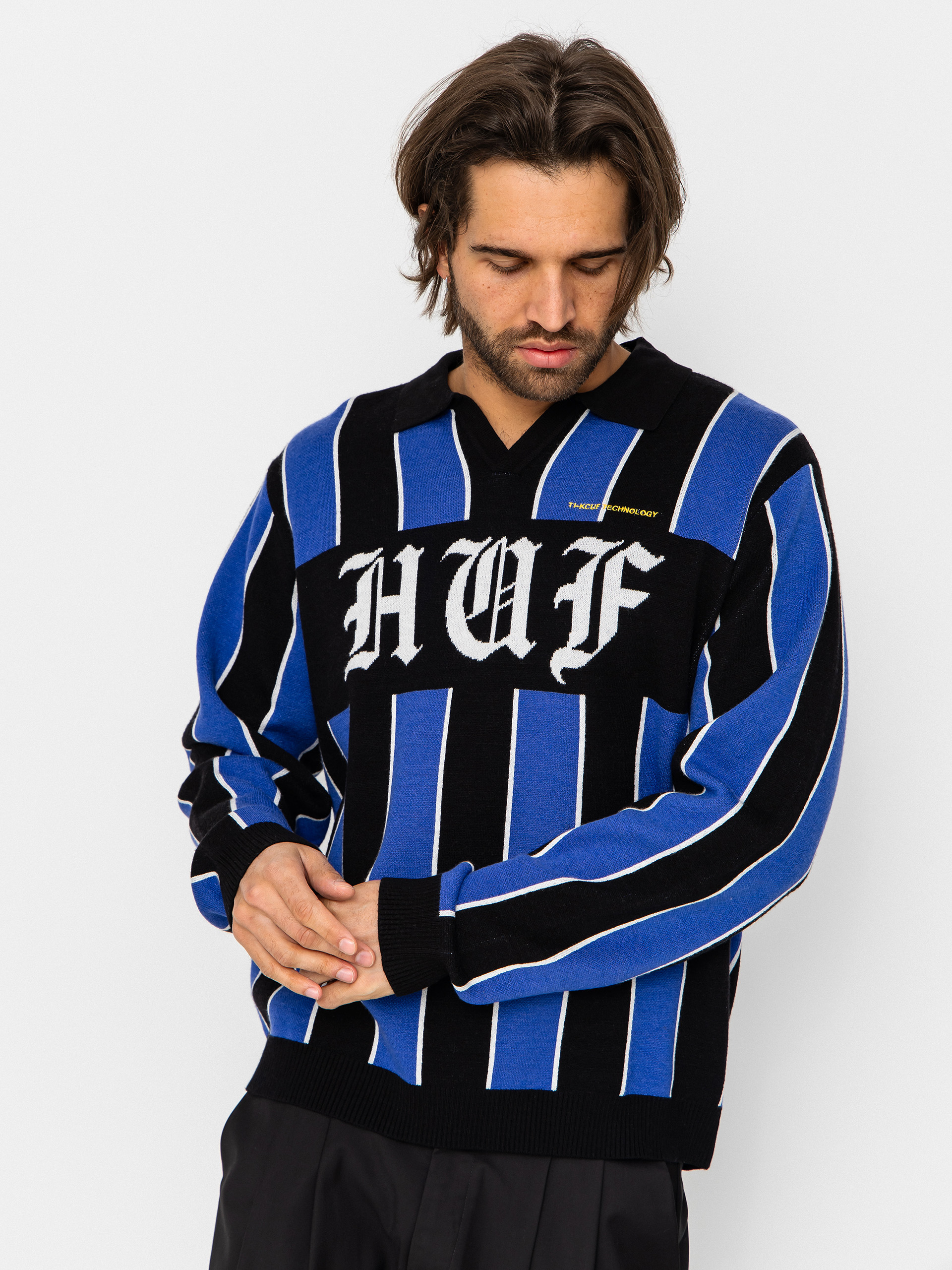 HUF Midfield Jersey Sweater (electric blue)