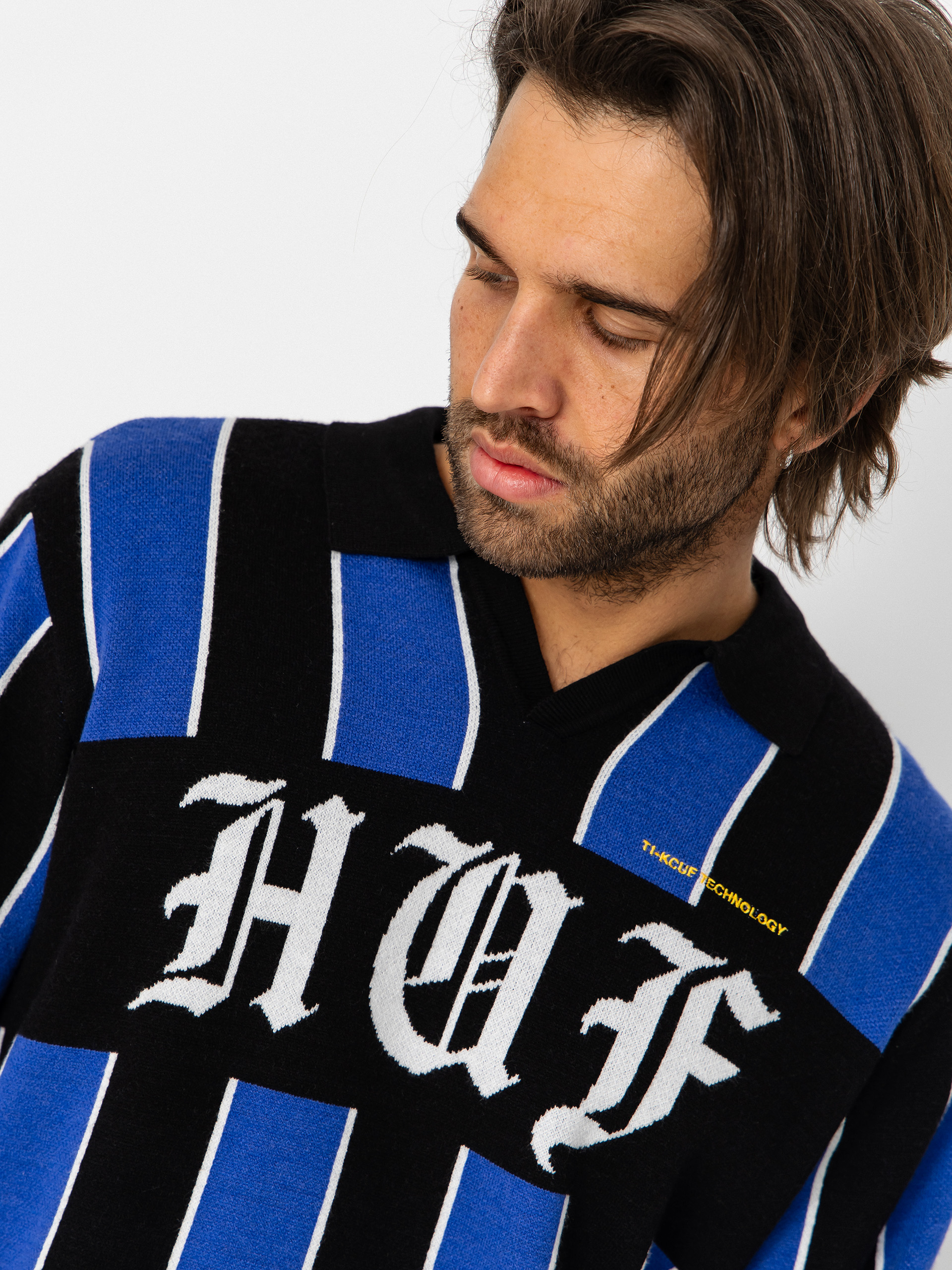 HUF Midfield Jersey Pulli (electric blue)