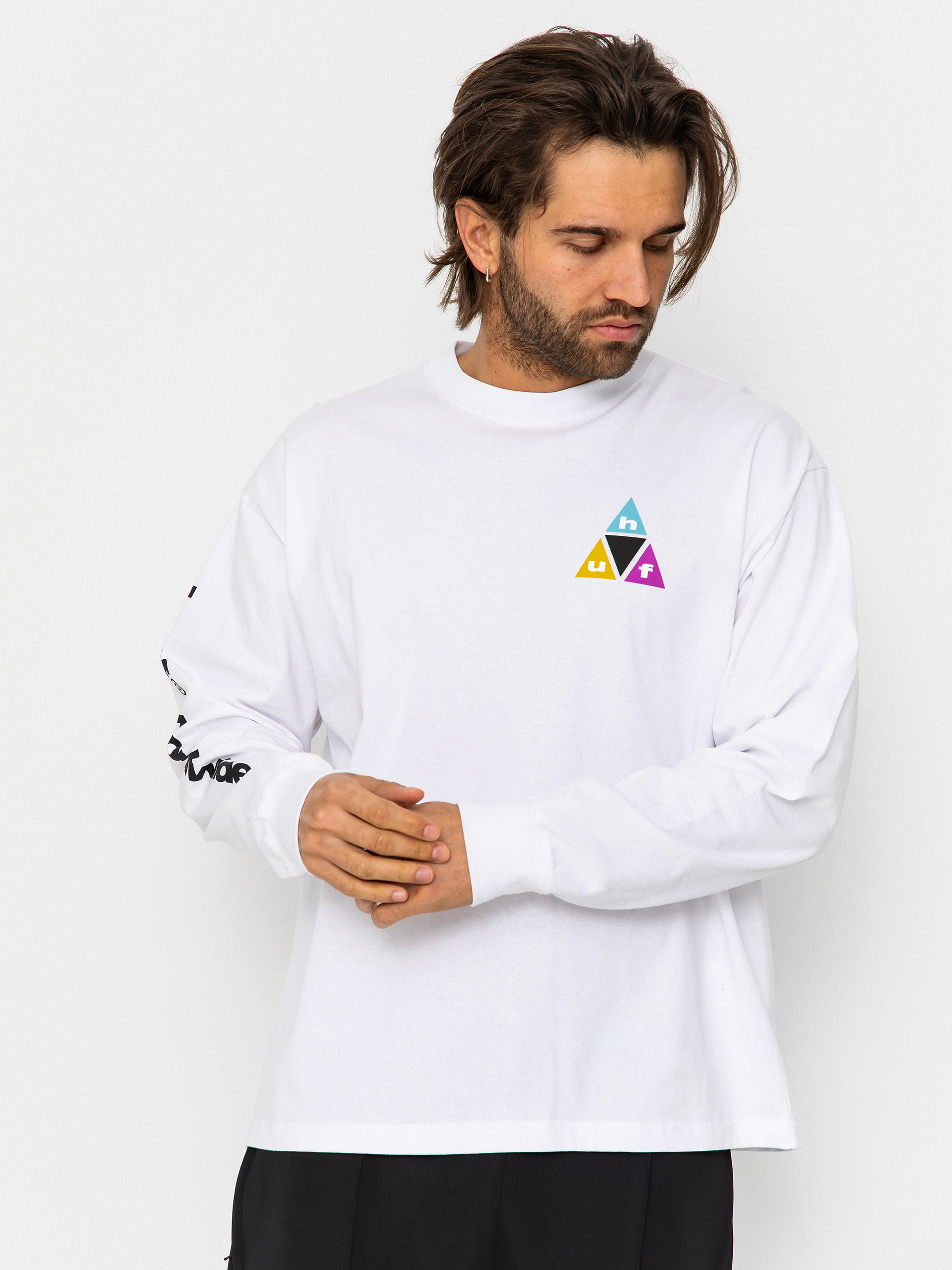 HUF Longsleeve Prism Tt (white)