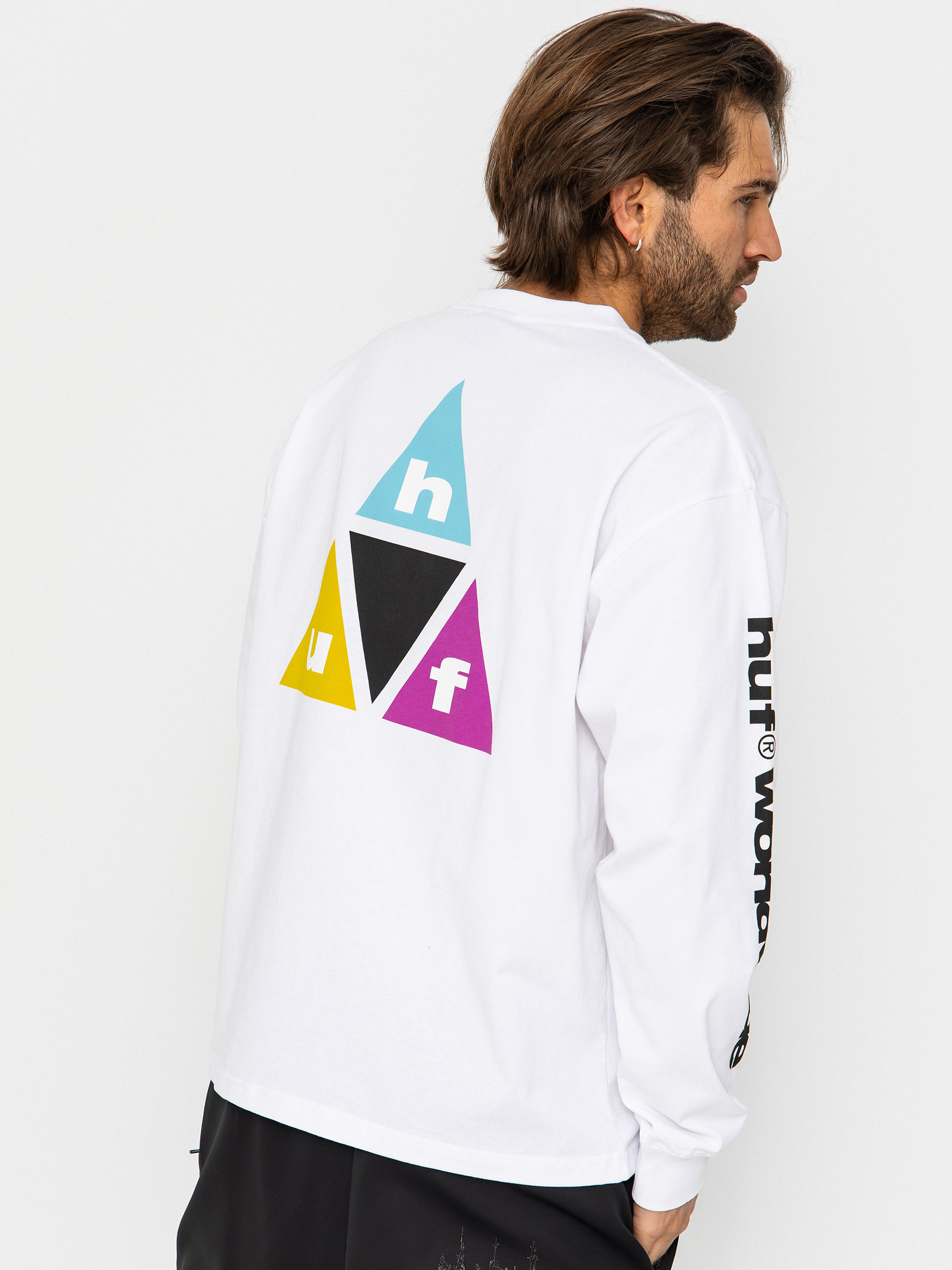 HUF Longsleeve Prism Tt (white)