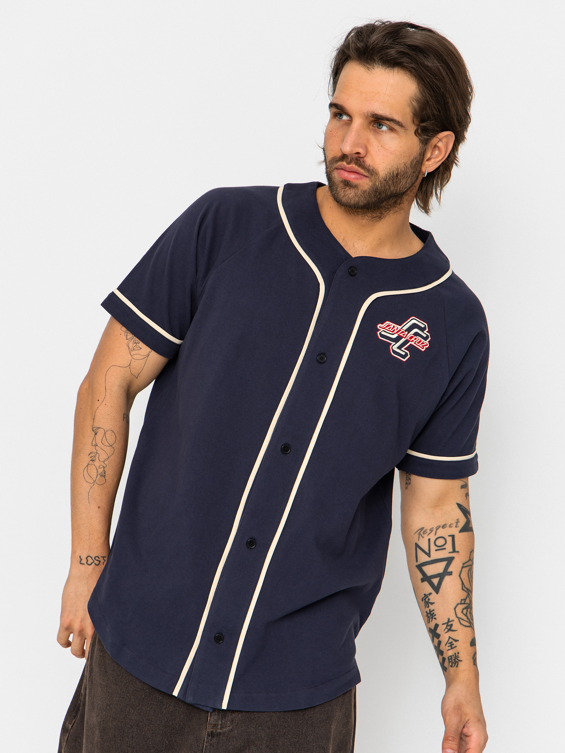 Santa Cruz Outer OGSC Baseball Shirt - navy blue (navy)