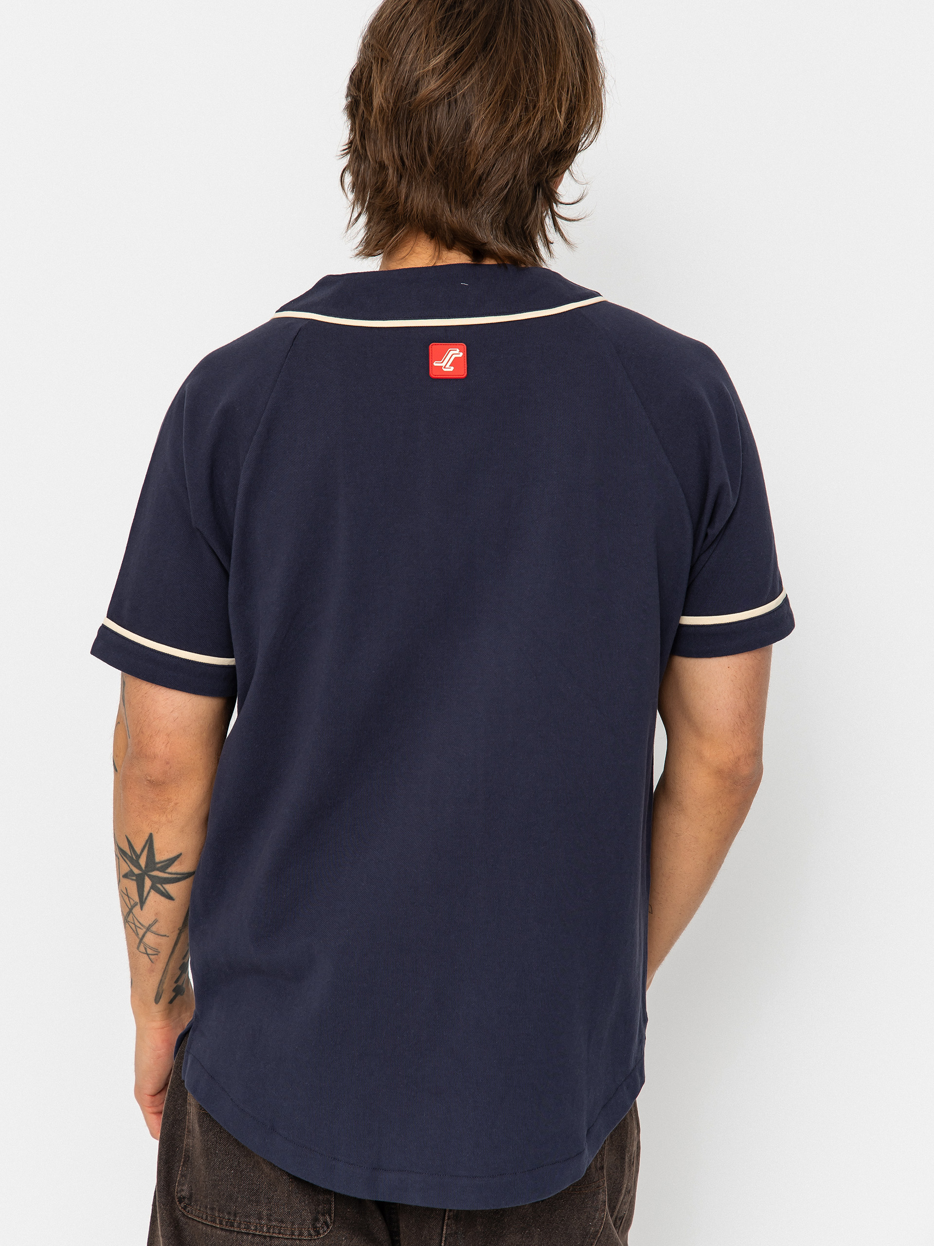 トップス Interbreed x majestic a baseball shirt Santa Cruz Outer OGSC Baseball Shirt - navy blue (navy)