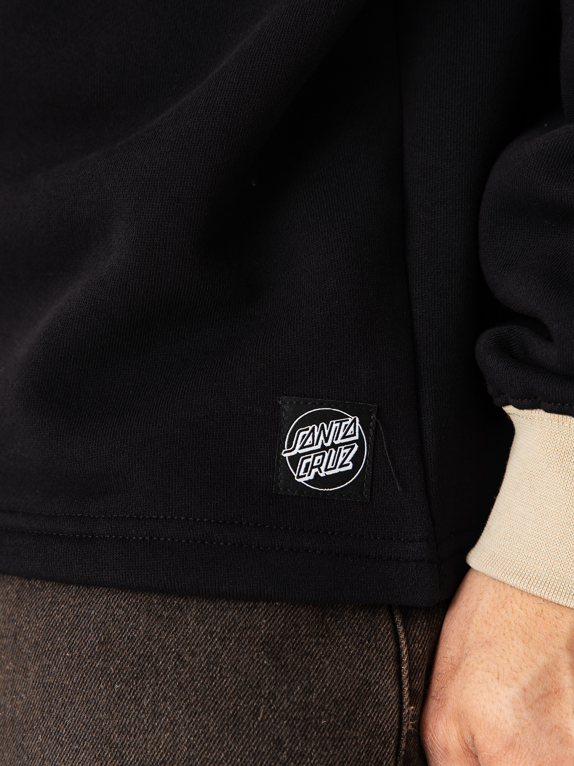 Santa Cruz Out Of Time Strip 1/4 Zip Sweatshirt (black)