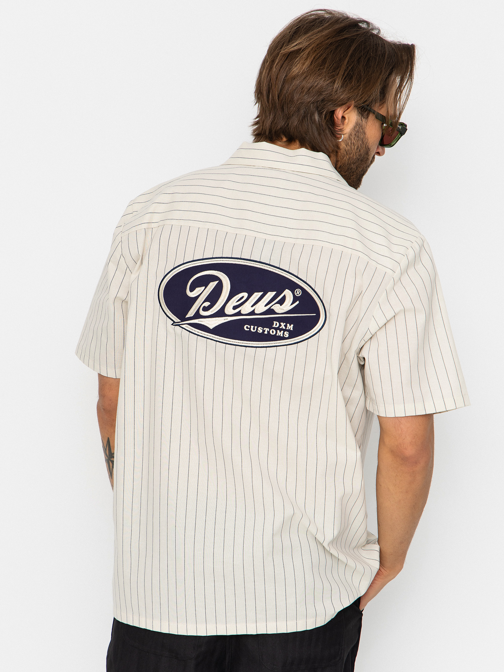 Deus Ex Machina Forecourt Stripe Shirt (dirty white)