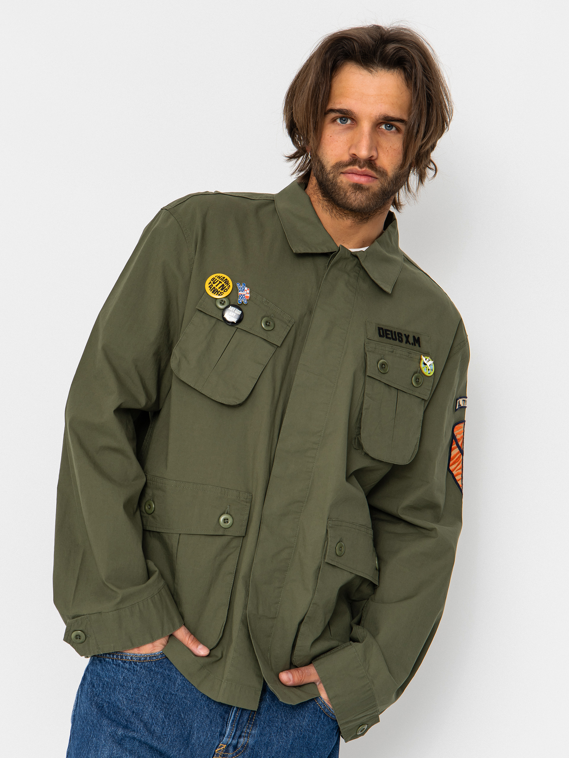 Deus Ex Machina Hemd Power Overshirt (pine green)