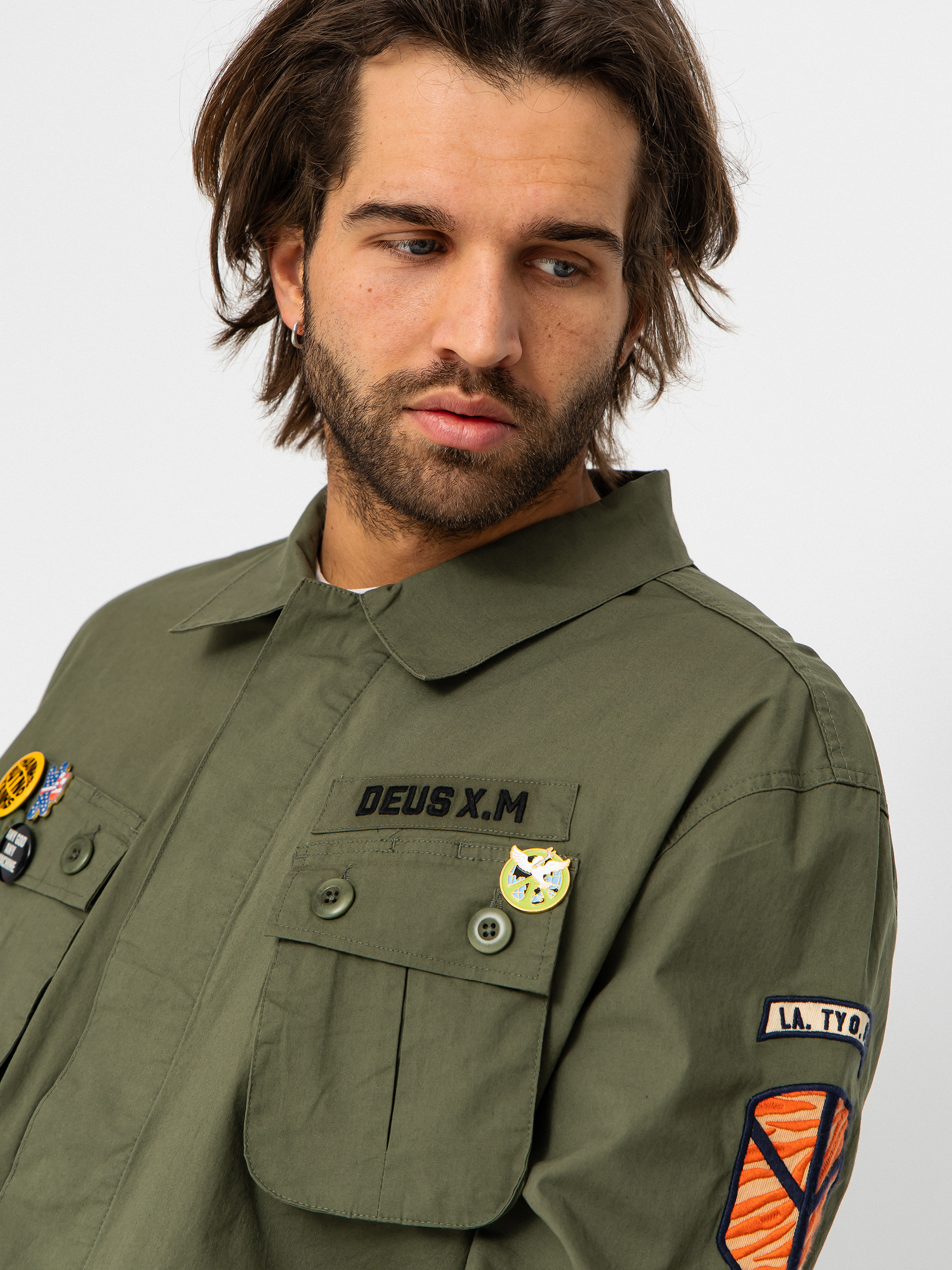 Deus Ex Machina Hemd Power Overshirt (pine green)
