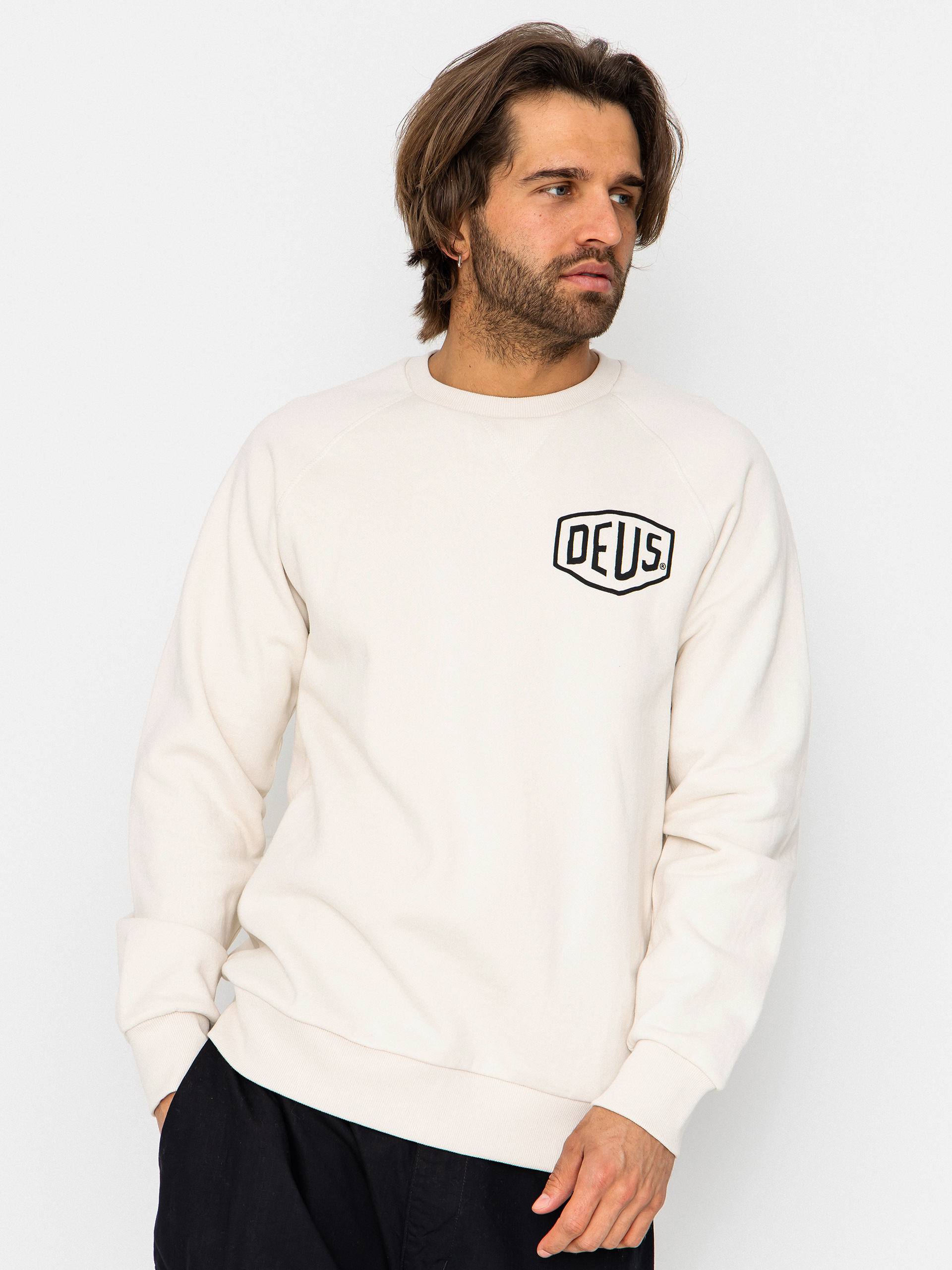Deus Ex Machina Harajuku Address Crew Sweatshirt (dirty white)