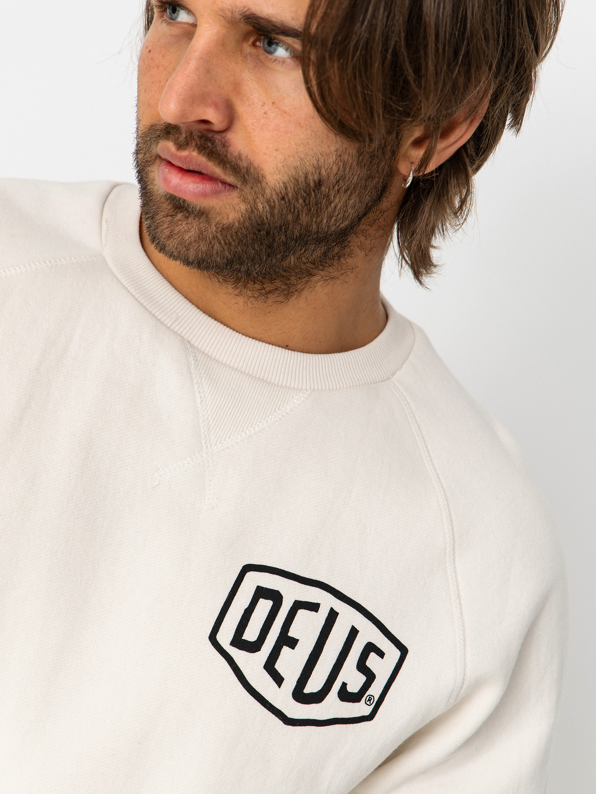 Deus Ex Machina Harajuku Address Crew Sweatshirt (dirty white)