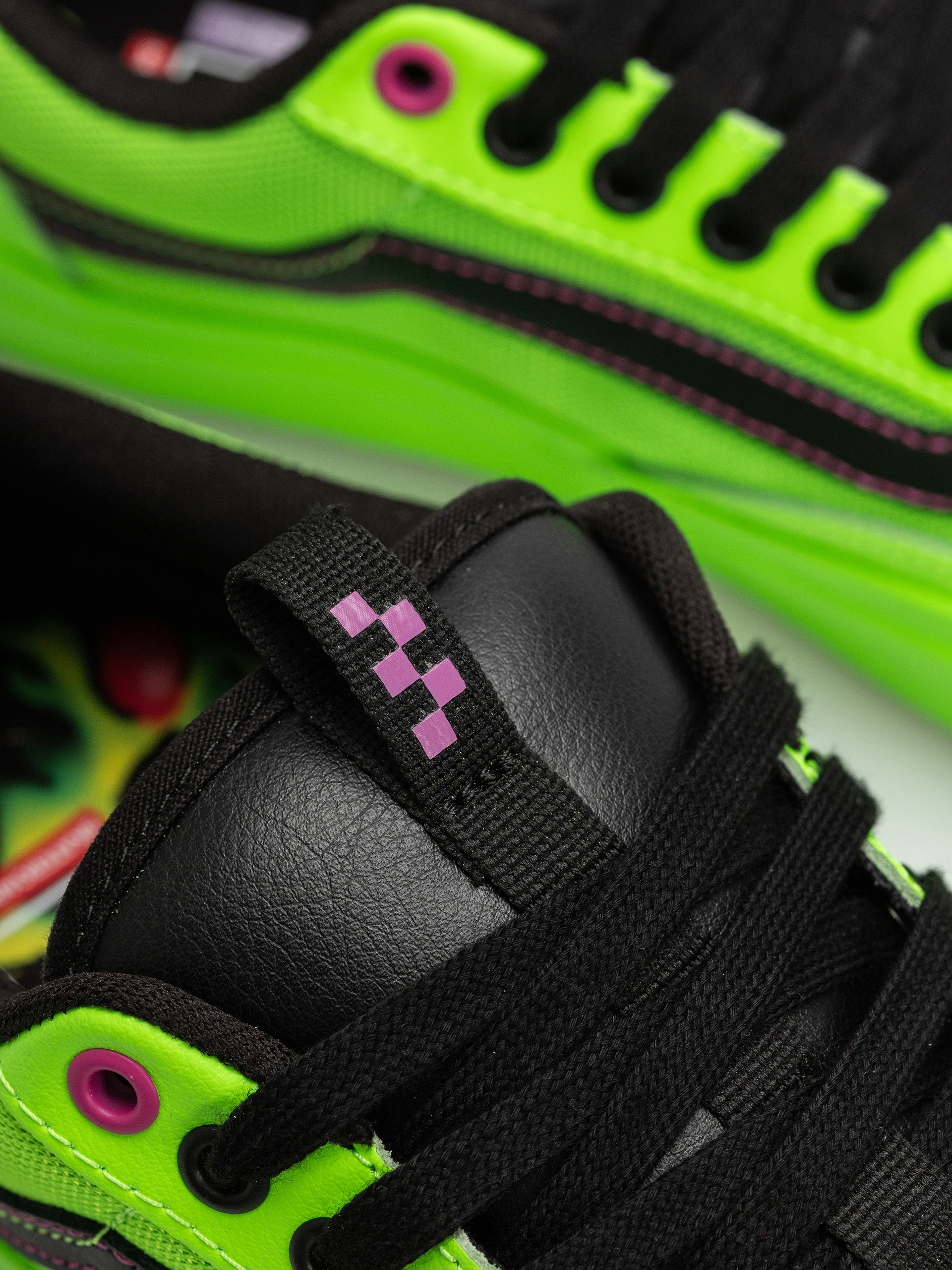 Vans Skate Old Skool 36 + Schuhe (black/green gec)