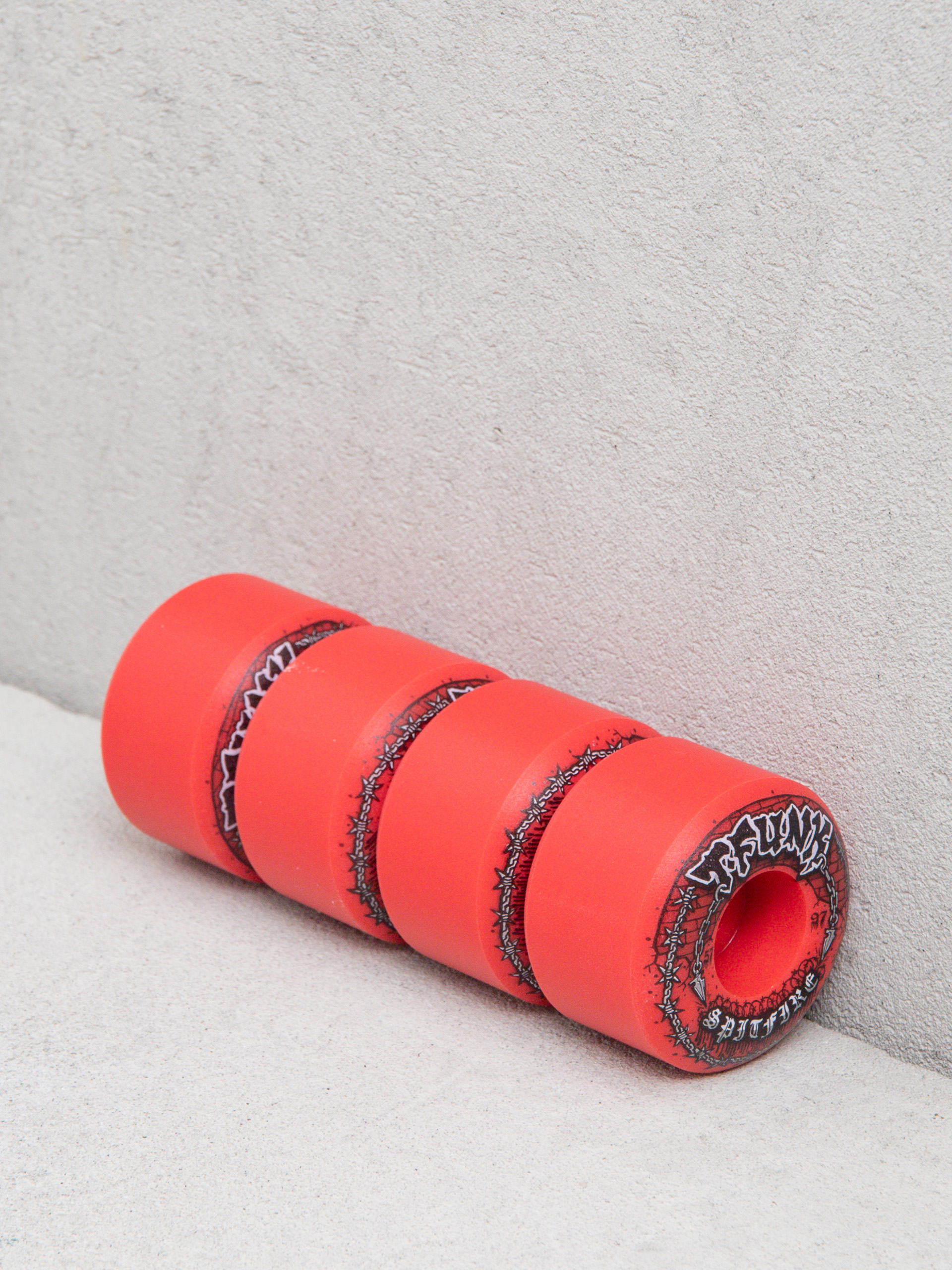 Spitfire F4 97D T Funk Raw Radial Full Wheels - red, black (red)