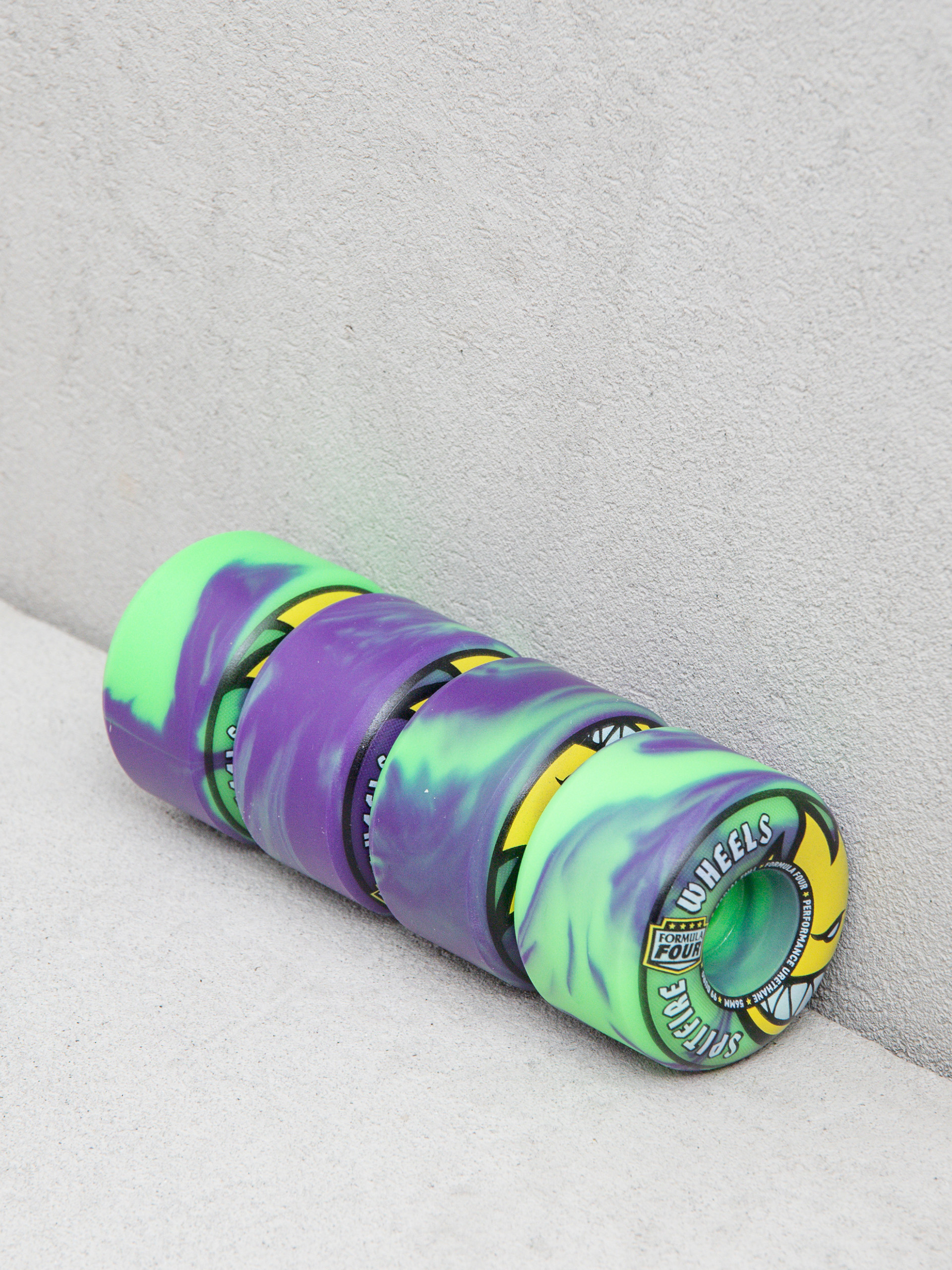 Spitfire F4 99D Team Colors Radial Full Wheels (neon green/purple)
