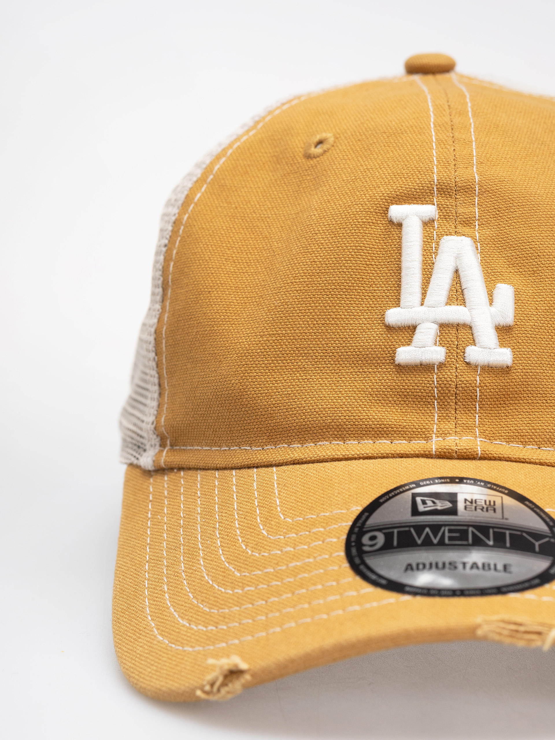 New Era Cotton Canv 9Twenty Trucker Los Angeles Dodgers Cap (dark ochre)