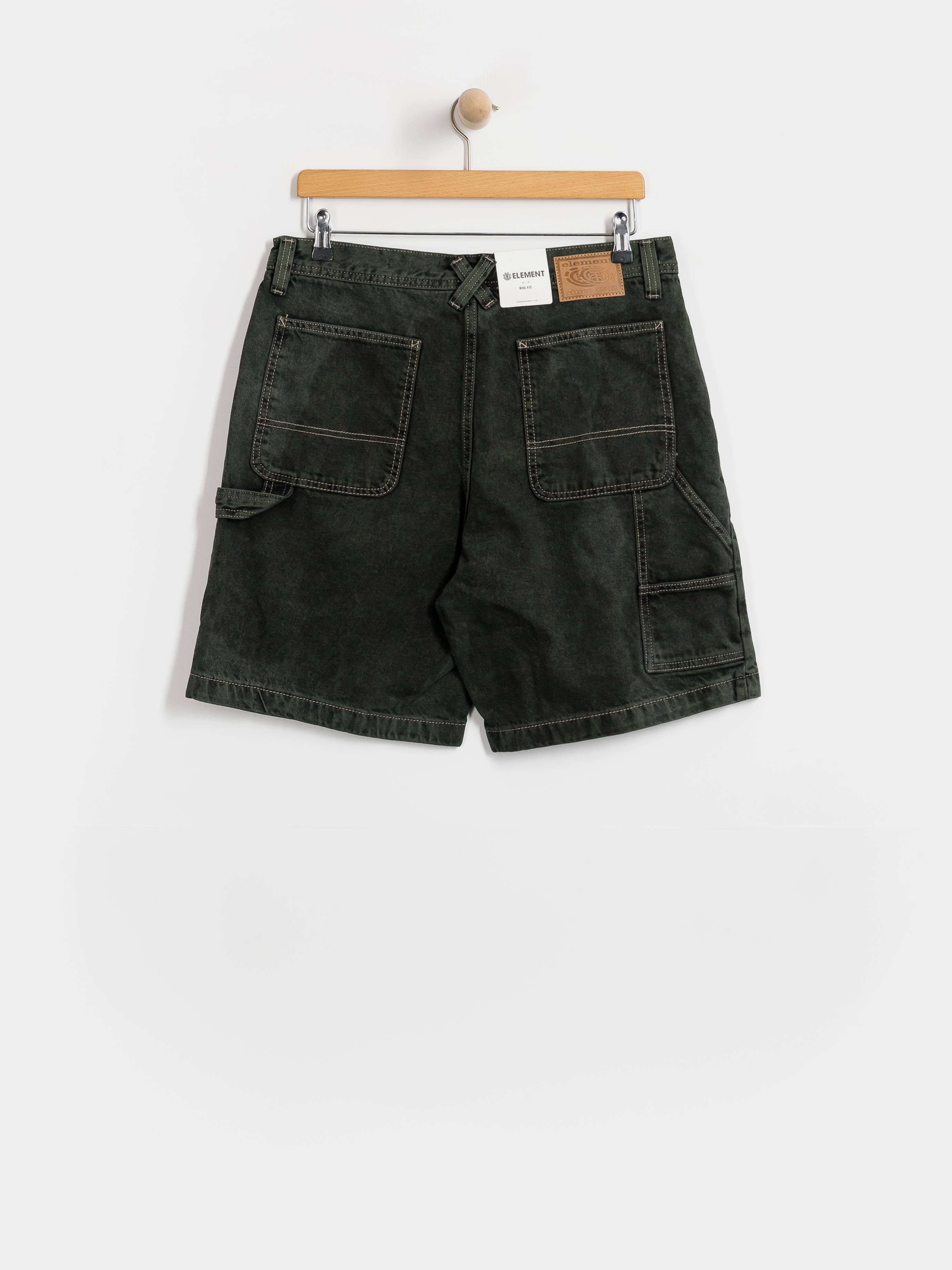 Element Big Carpenter Denim Wk Shorts (black green tint)