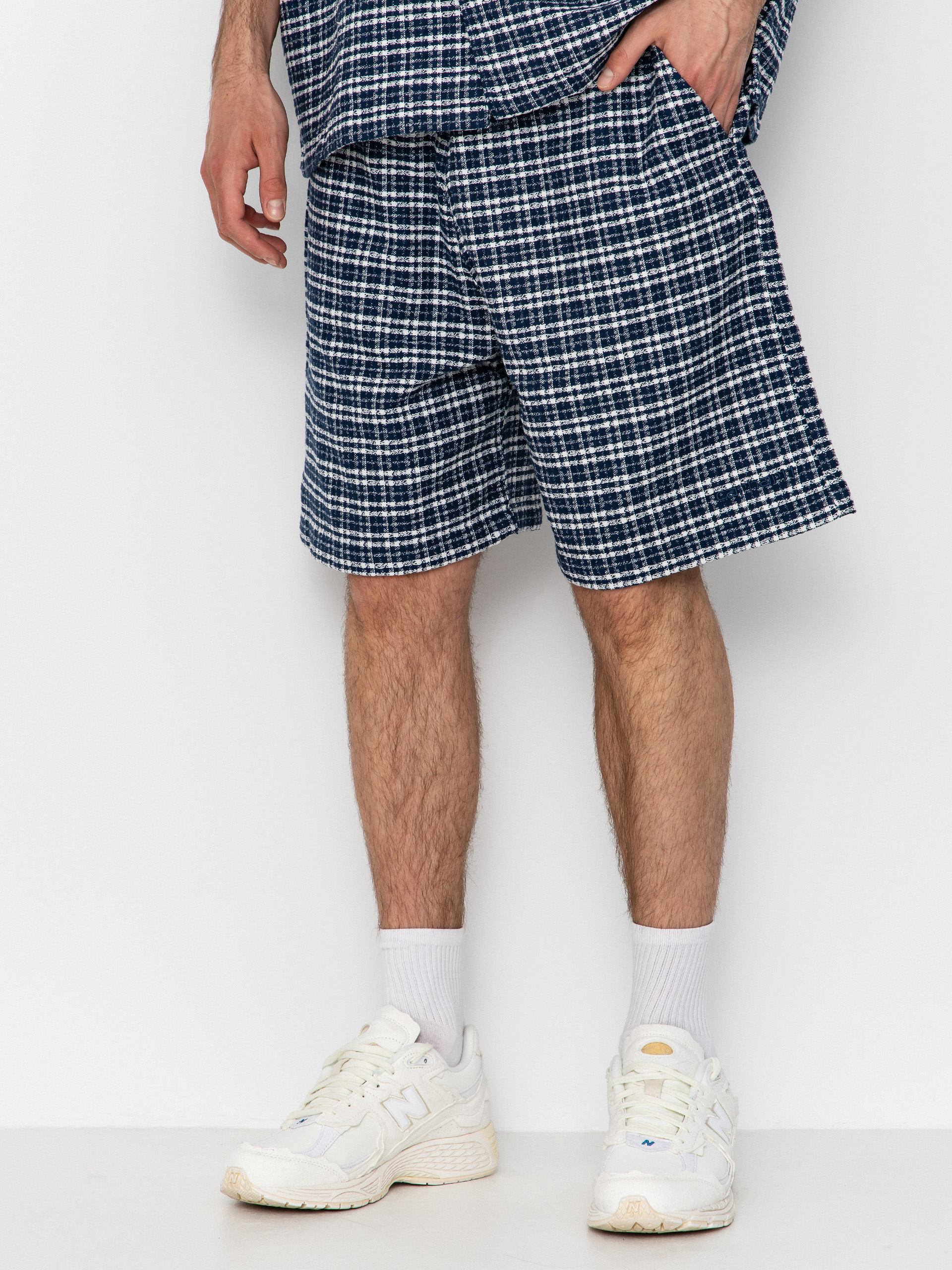 Carhartt WIP Shorts Kander - blue (kander check/blue river)