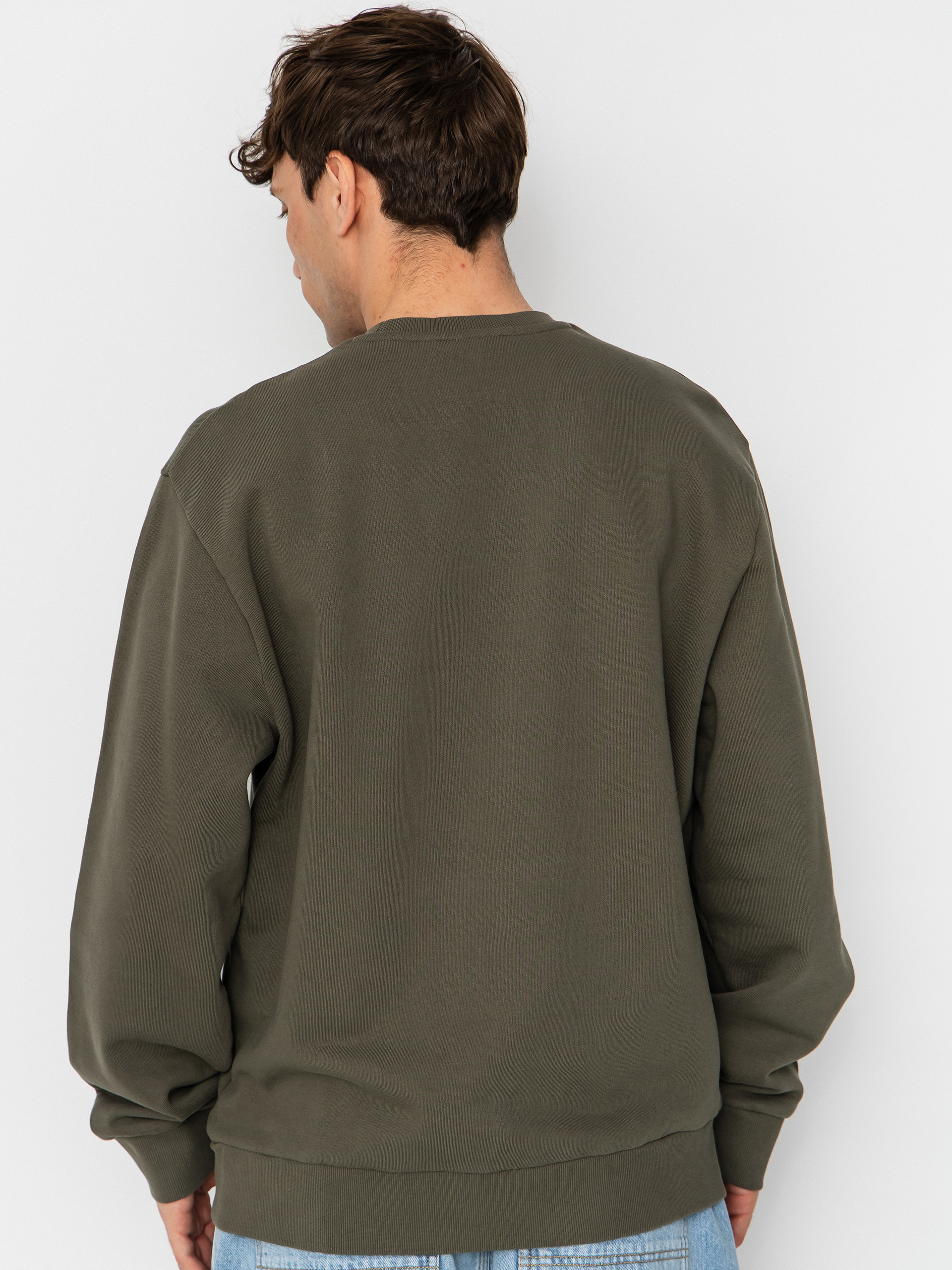 Carhartt WIP Sweatshirt Script Embroidery (leaf/white)