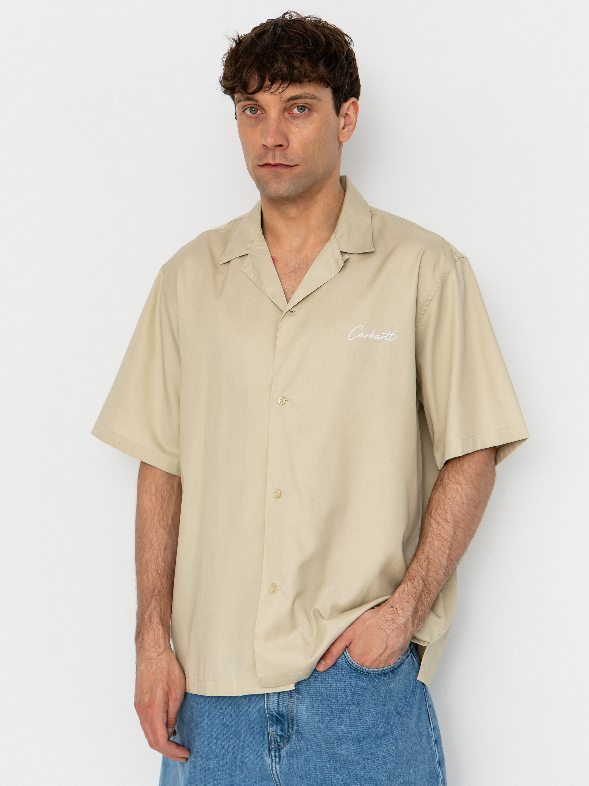 Carhartt WIP Hemd Delray (stone/white)
