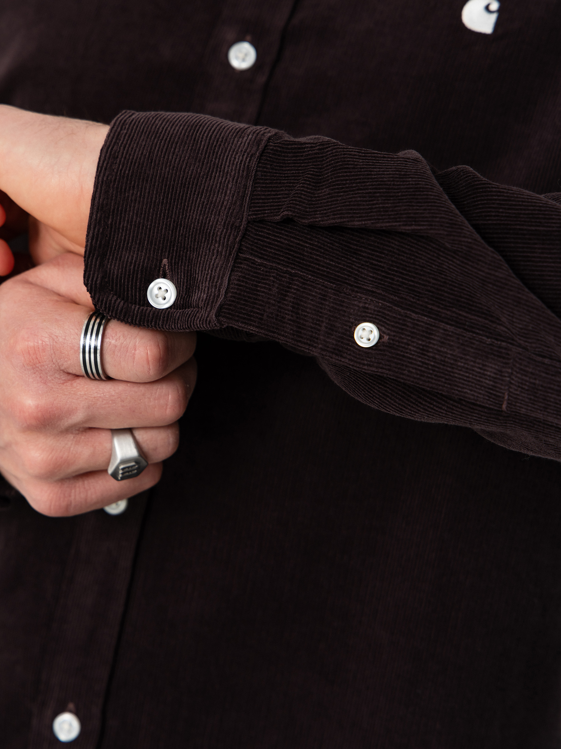 Carhartt WIP Shirt Madison Fine Cord (shale/wax)