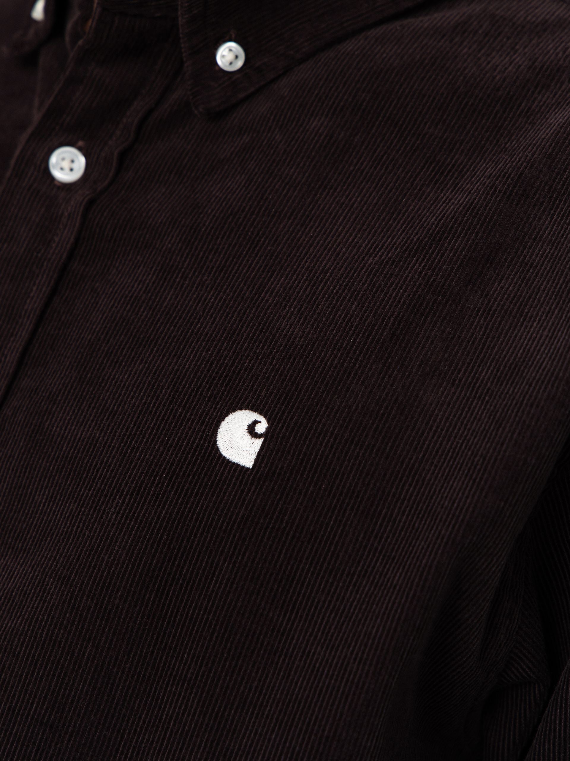 Carhartt WIP Hemd Madison Fine Cord (shale/wax)