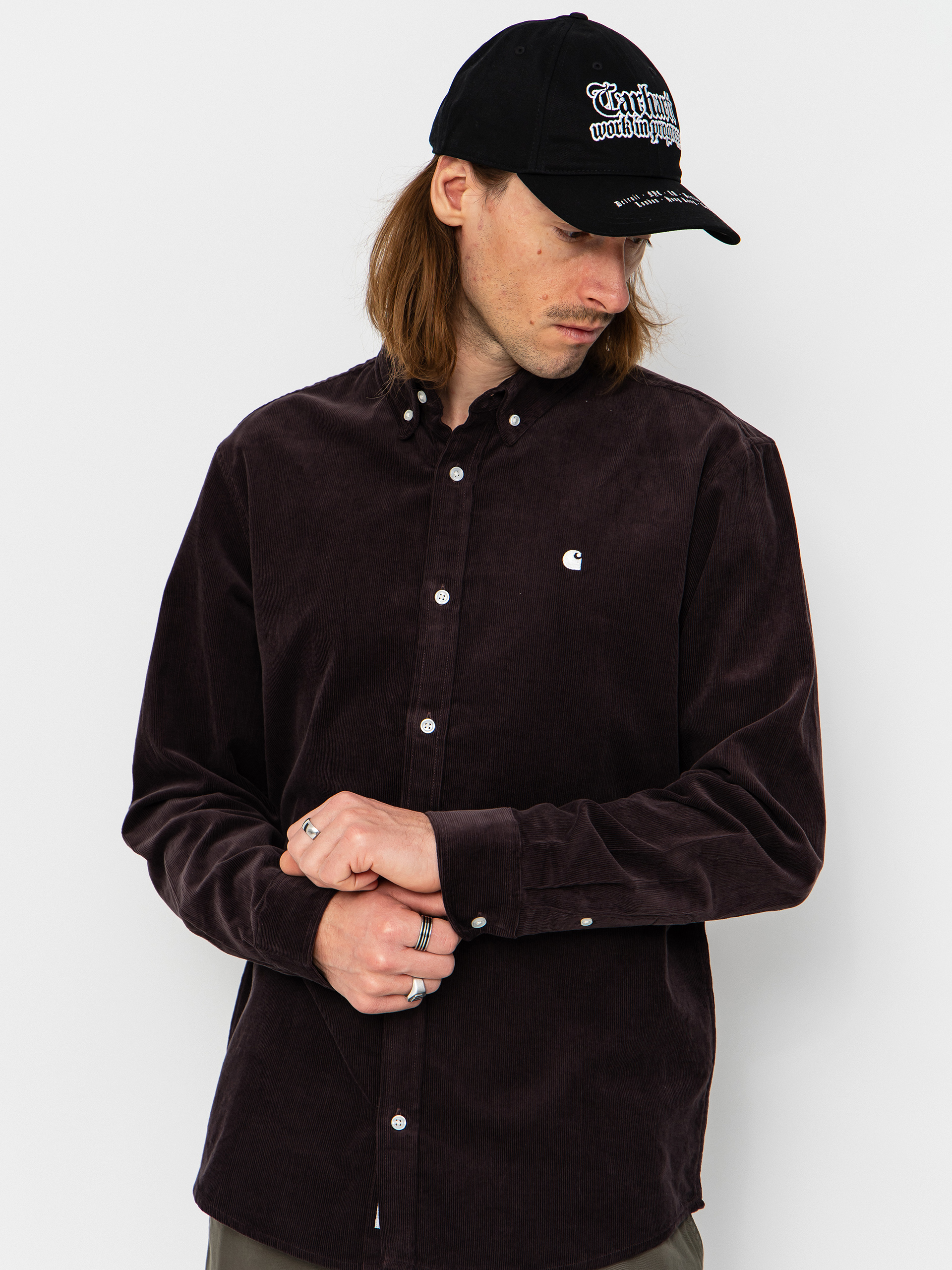 Carhartt WIP Shirt Madison Fine Cord (shale/wax)