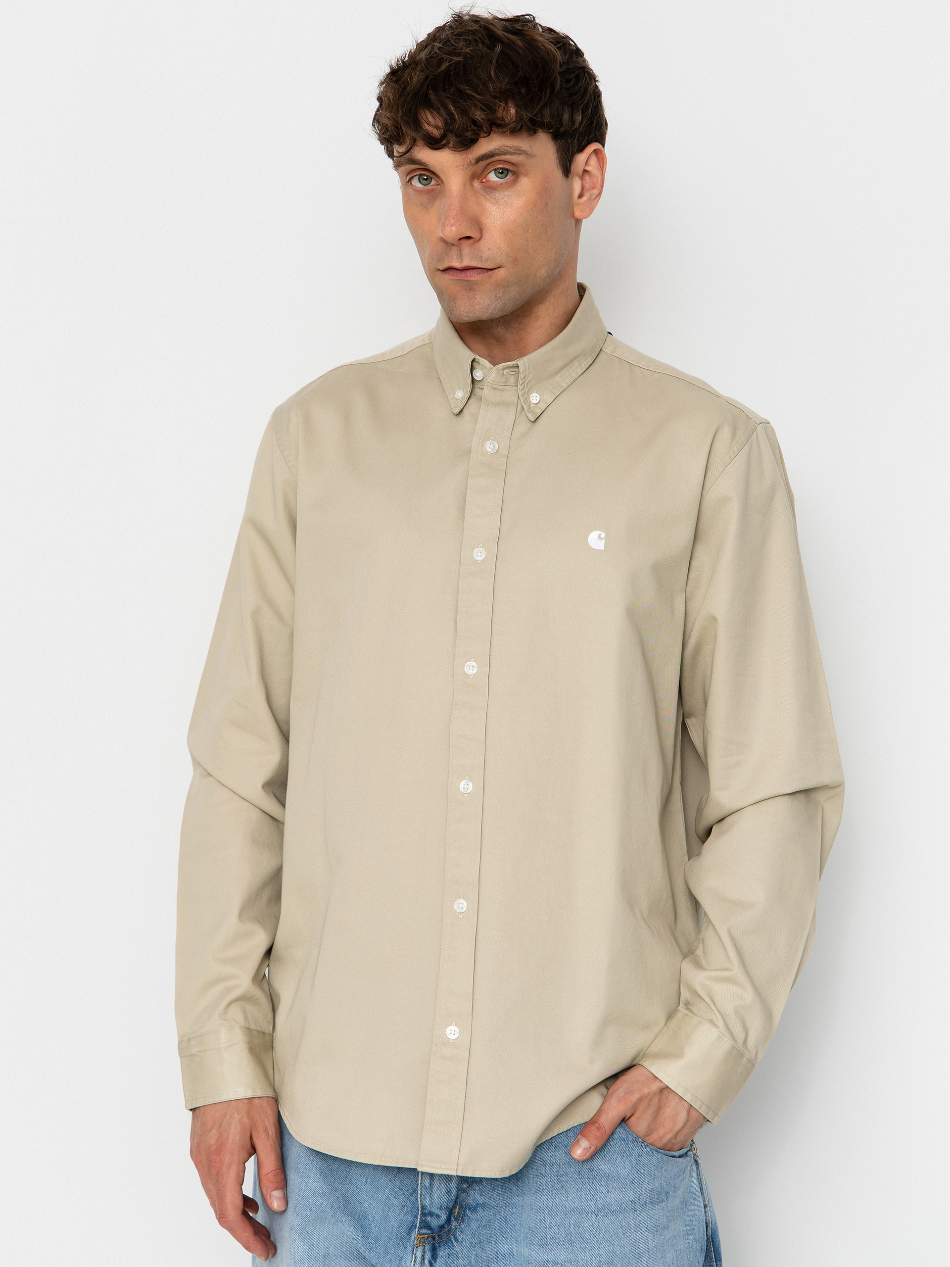 Carhartt WIP Hemd Madison (stone/white)