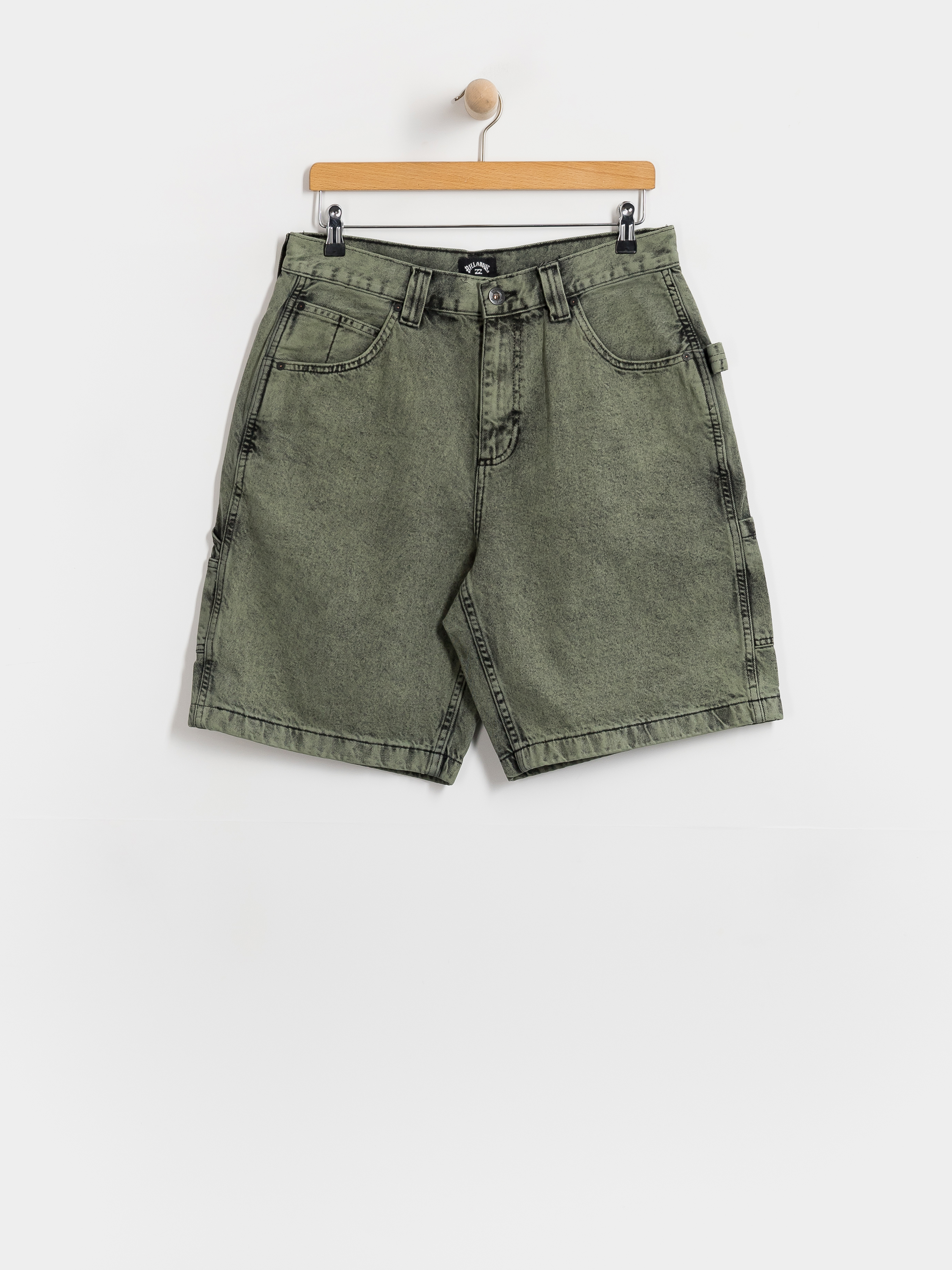 Billabong Bad Dog Workwear Denim Shorts (moss green)