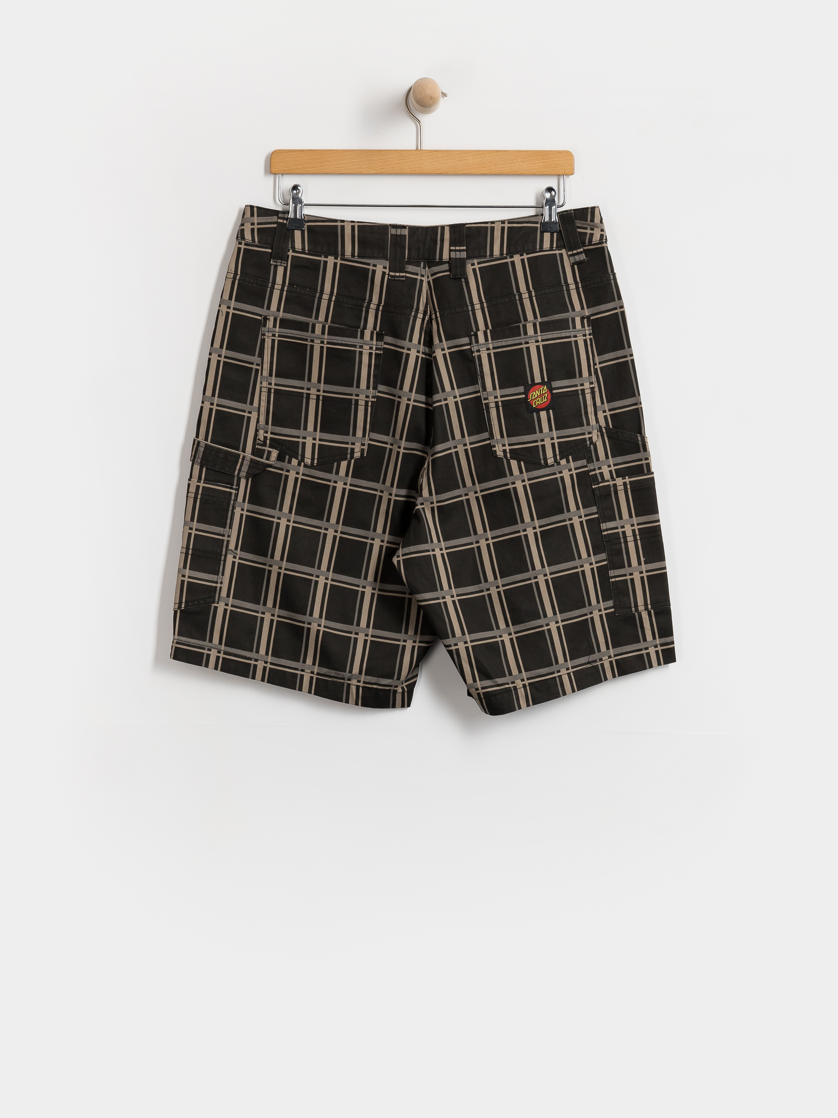 Santa Cruz Carpenter Big Shorts (black check)