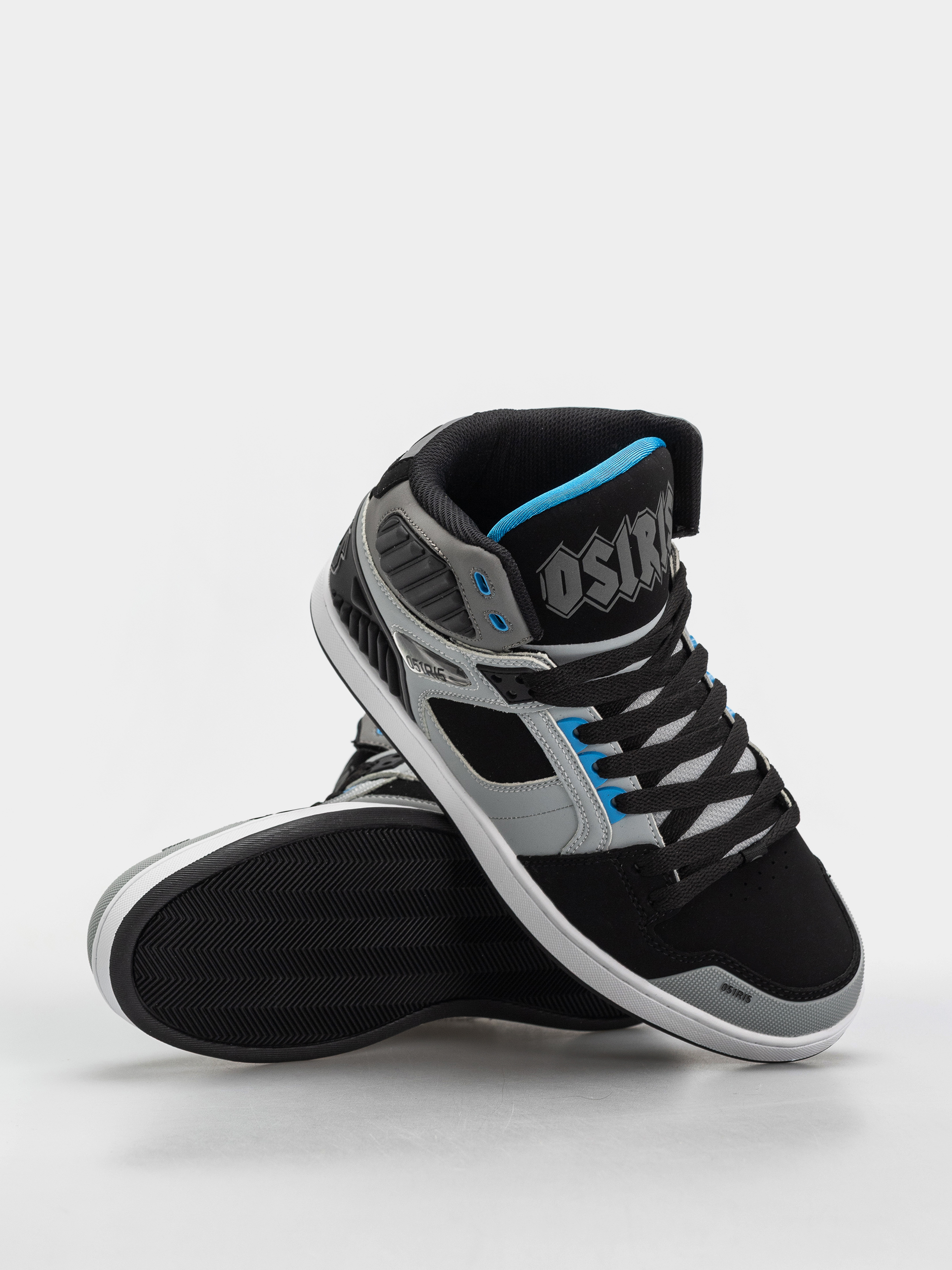 Osiris Nyc 83 Xrp Shoes - blue, black, grey (grey/black/cyan)