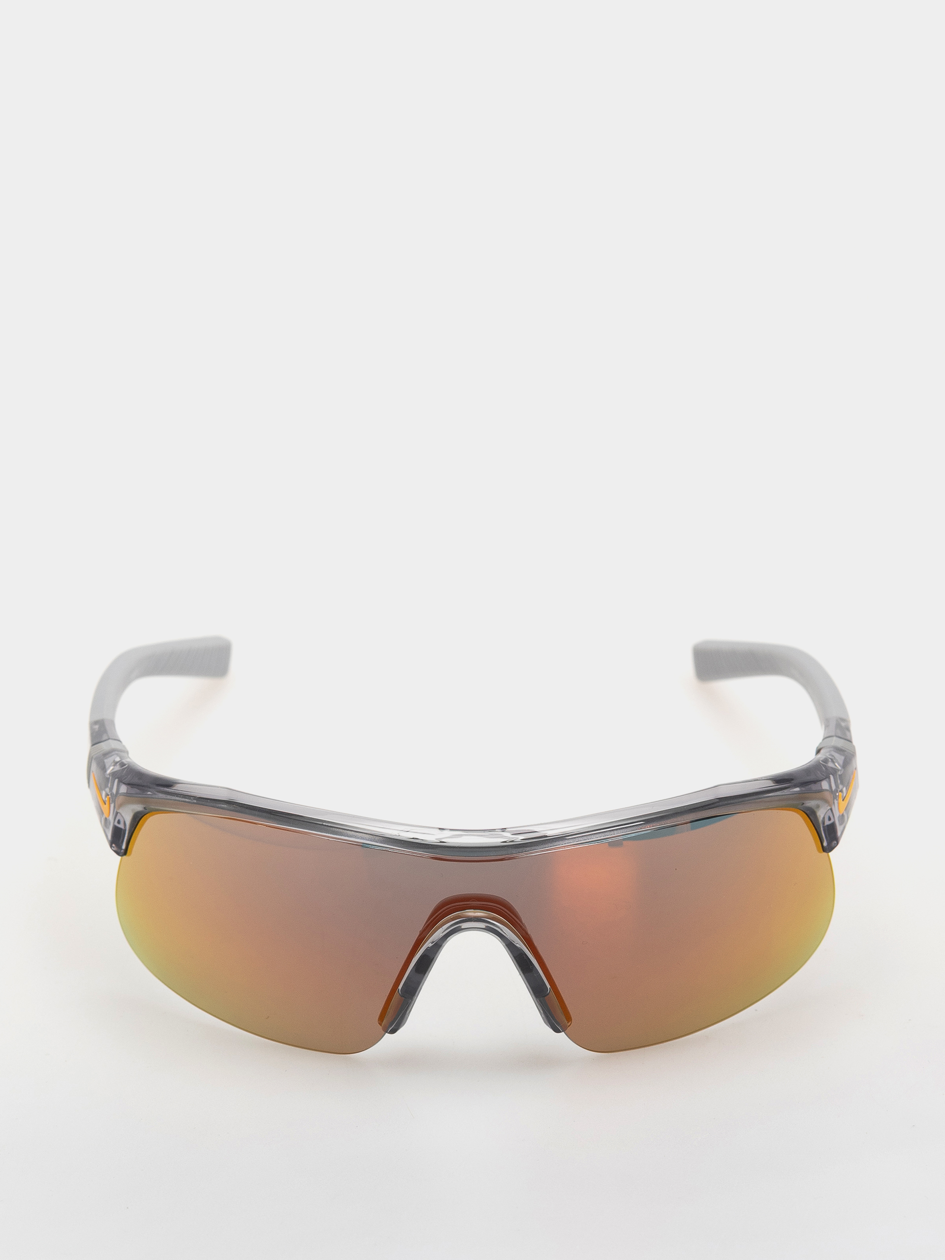 Nike Show X1 Sunglasses (shiny wolf grey/orange mirror)