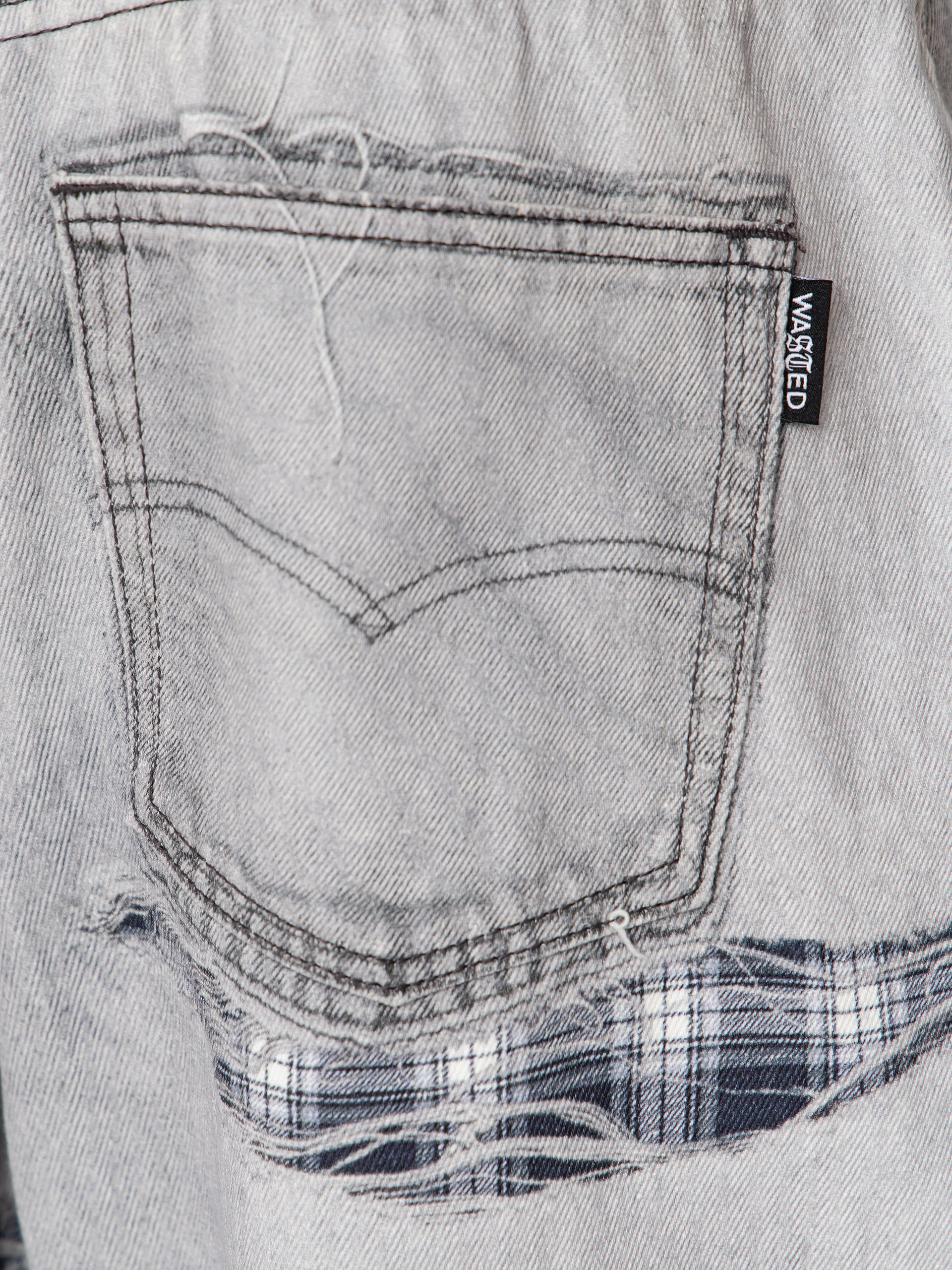Wasted Paris Trompe L'Oeil Grant Hose (faded grey)