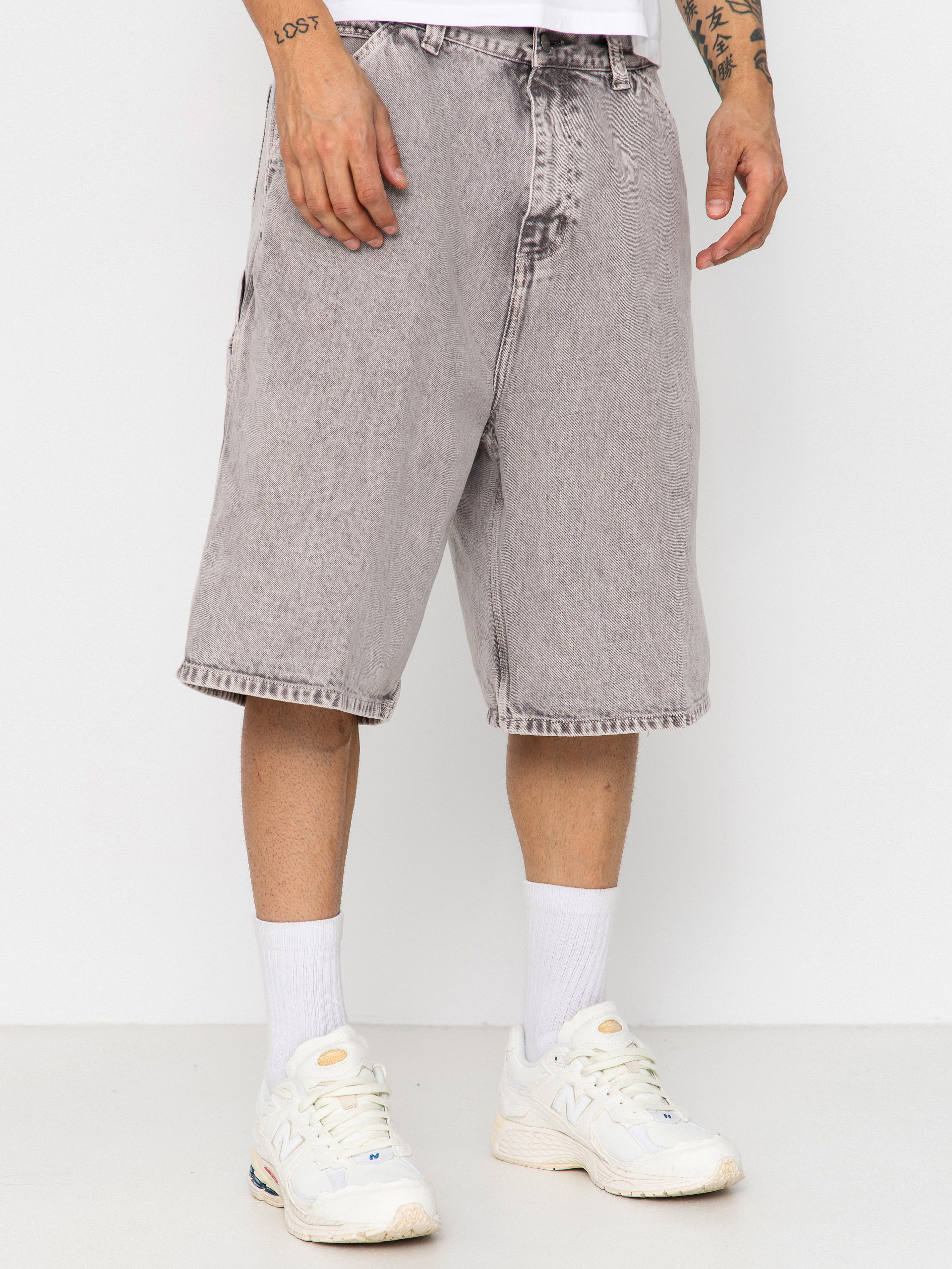 Carhartt WIP OG Single Knee Shorts (shale chalk wash)