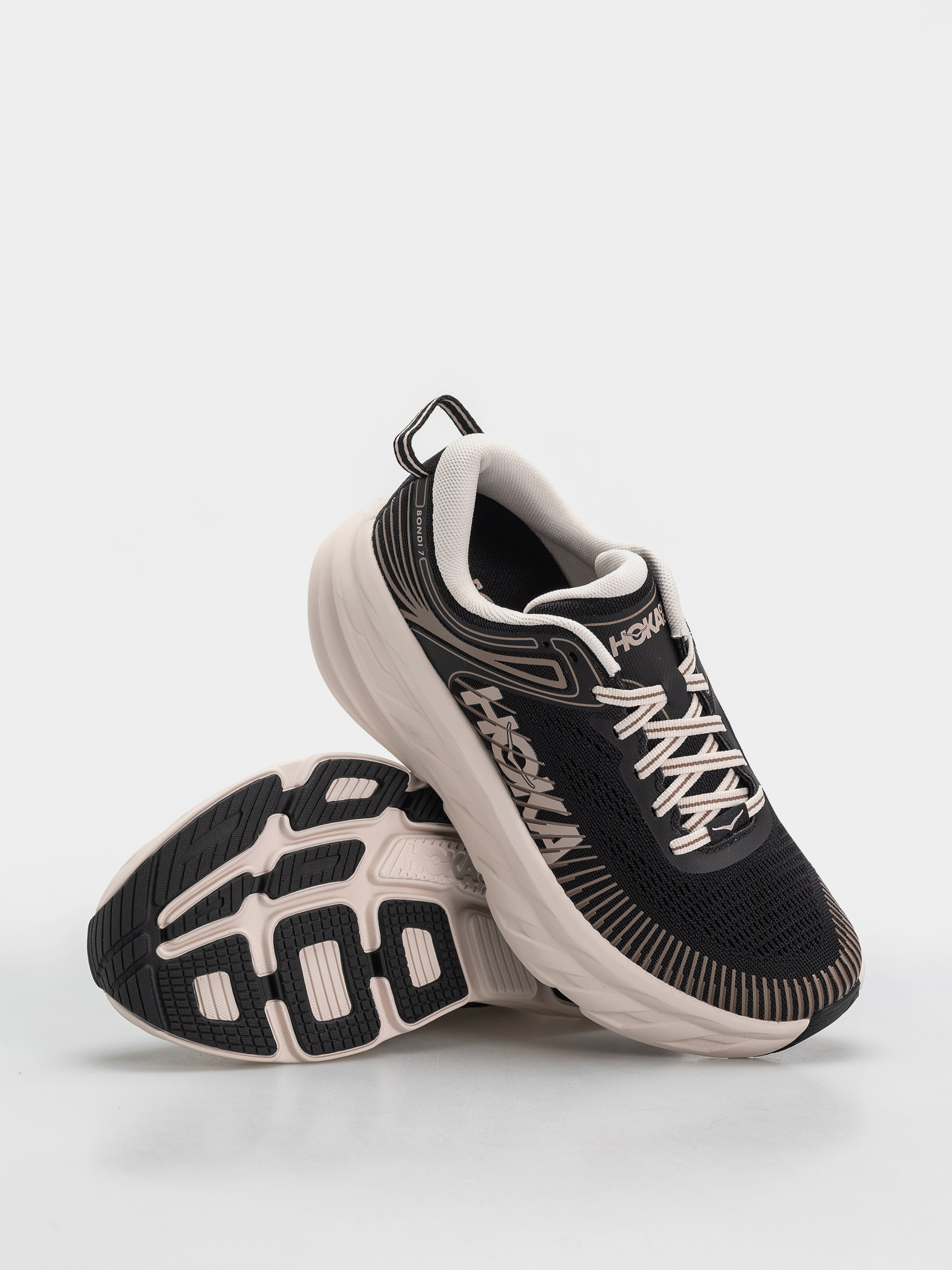 Hoka Bondi 7 Wmn Schuhe (black/rose cream)