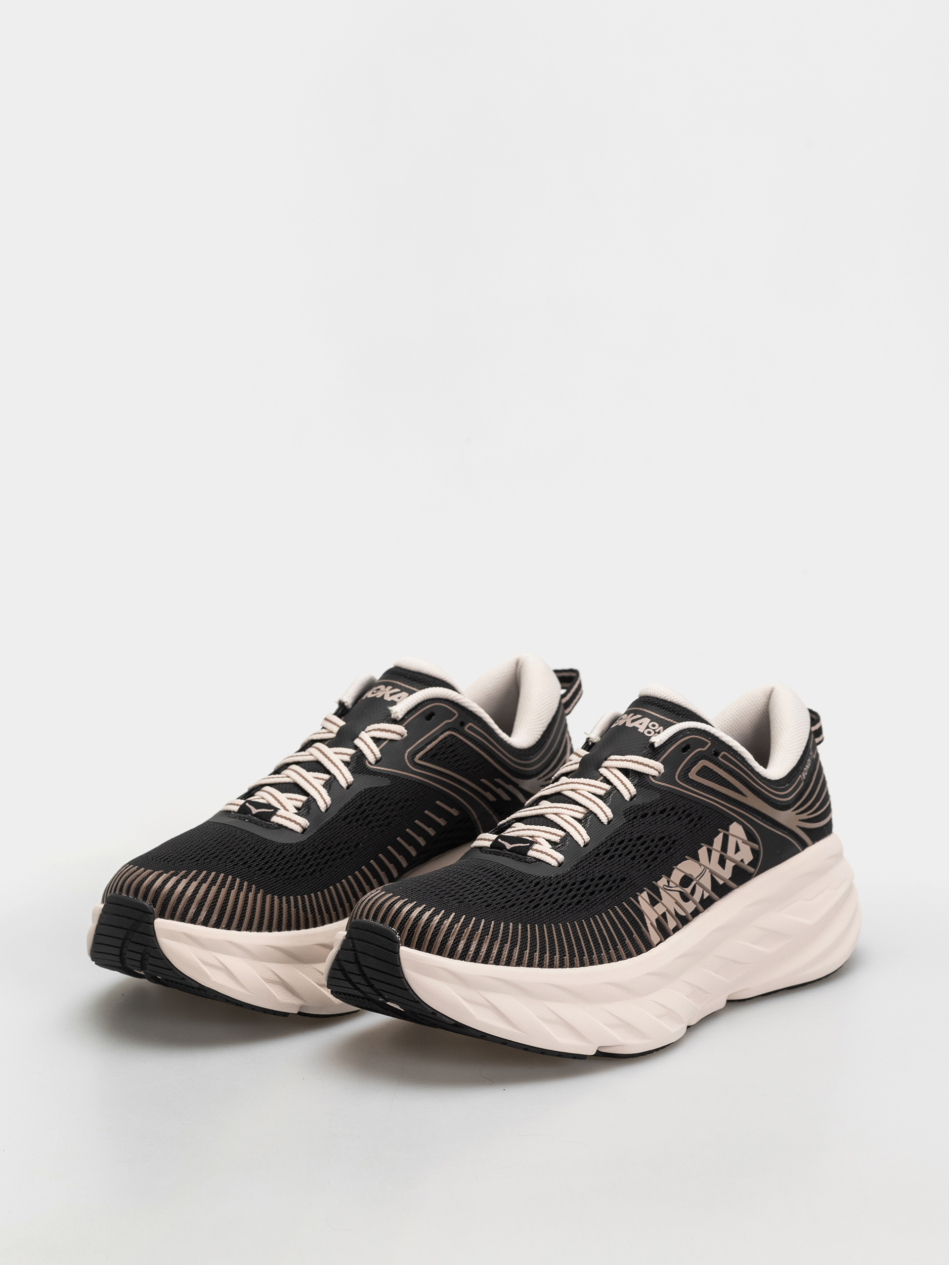 Hoka Bondi 7 Wmn Shoes (black/rose cream)