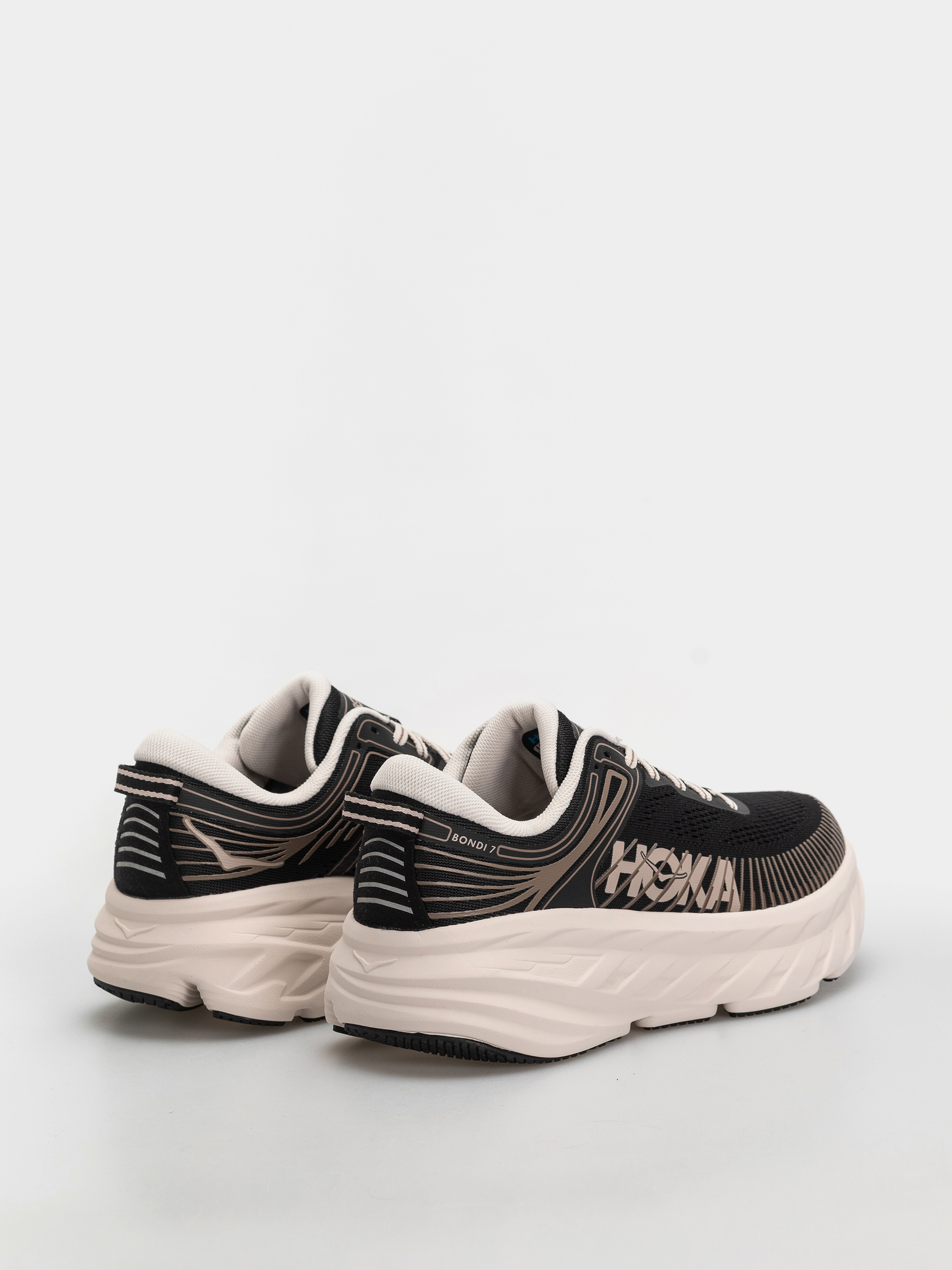 Hoka Bondi 7 Wmn Schuhe (black/rose cream)