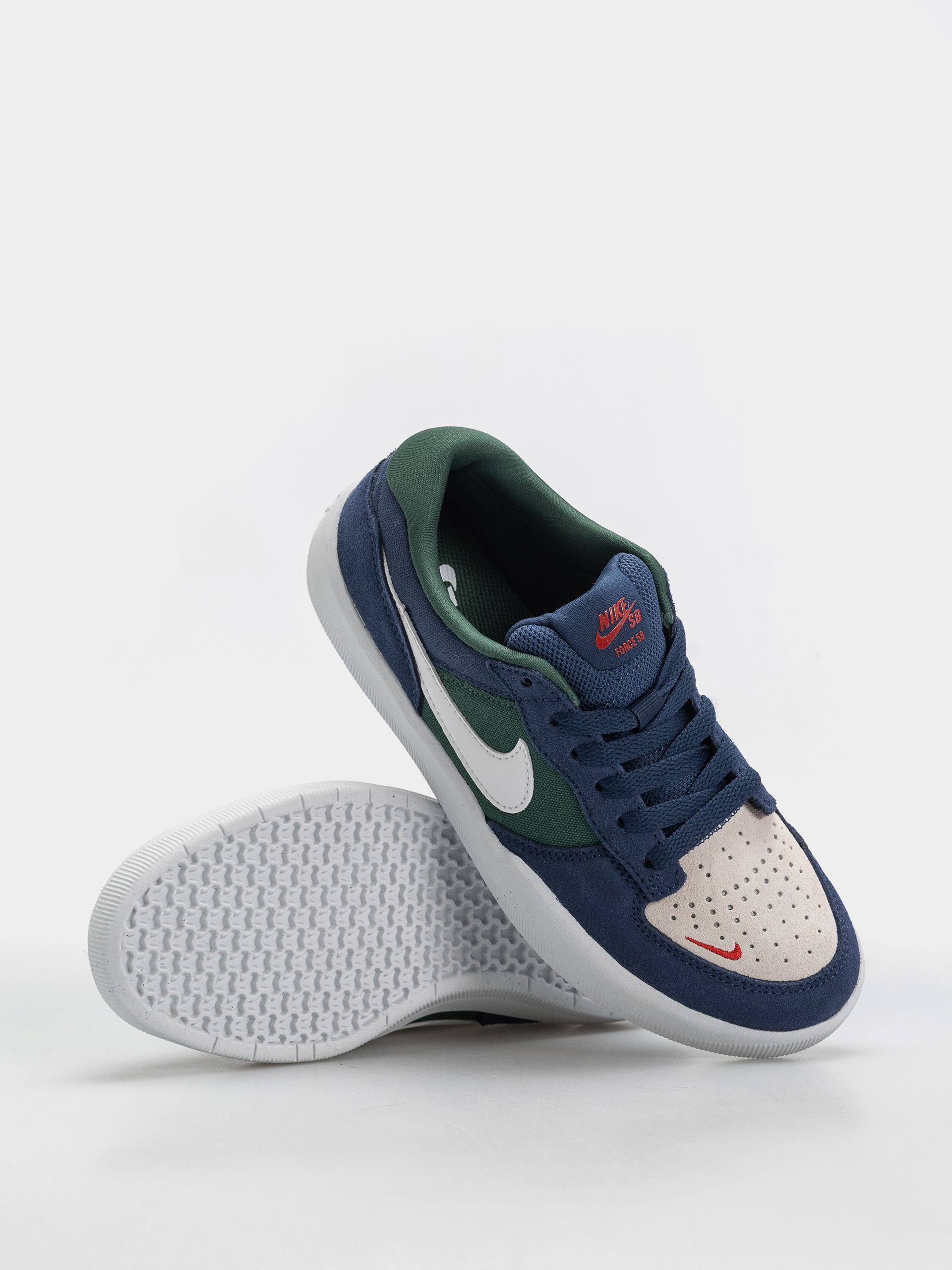 Nike SB Force 58 Shoes (navy/summit white/noble green/white)