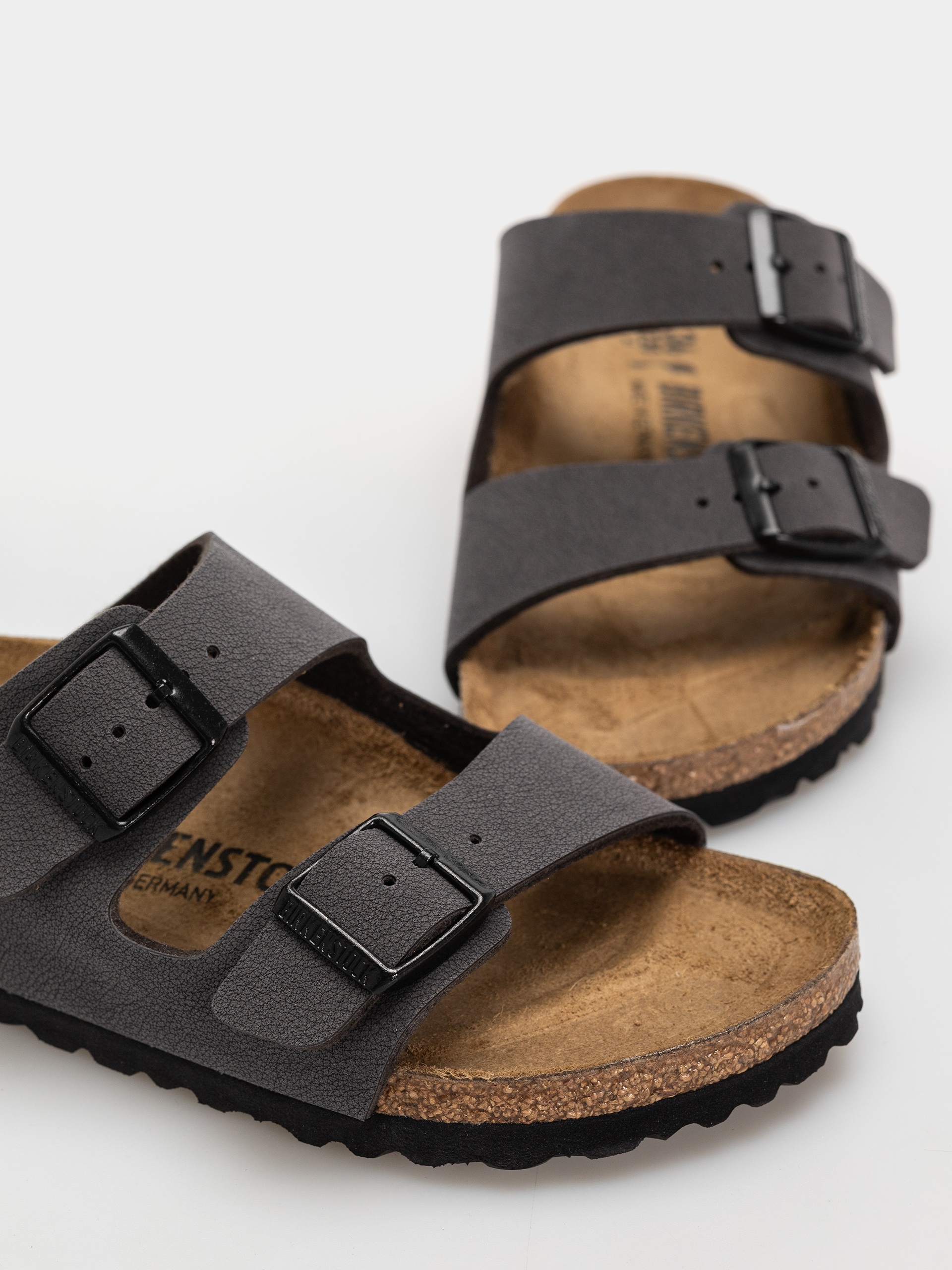 Birkenstock Flip Flops Arizona Birkibuc Narrow (velvet gray/black)