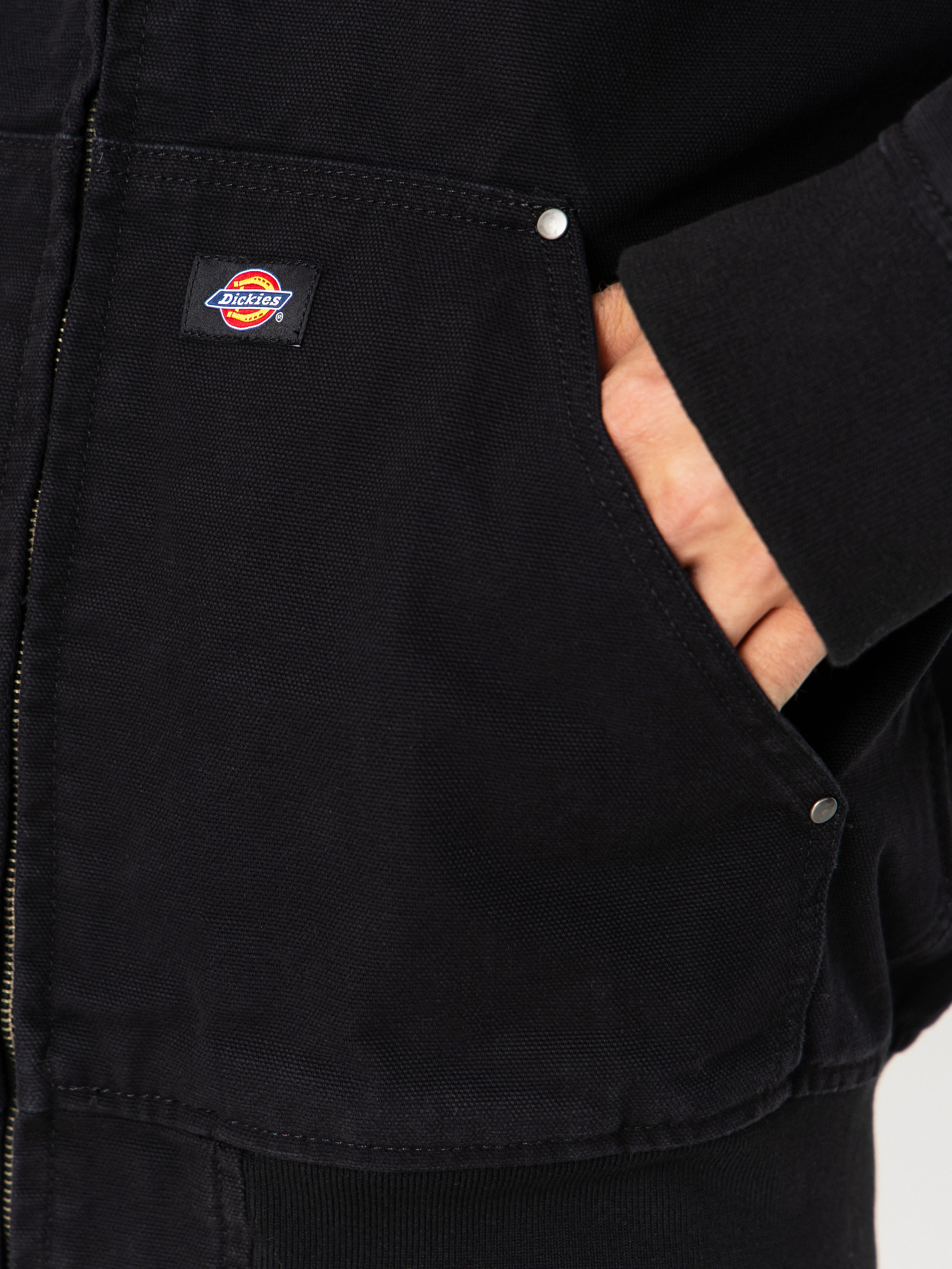 Dickies Jacket Unlined Canvas Hooded Bomber (black)