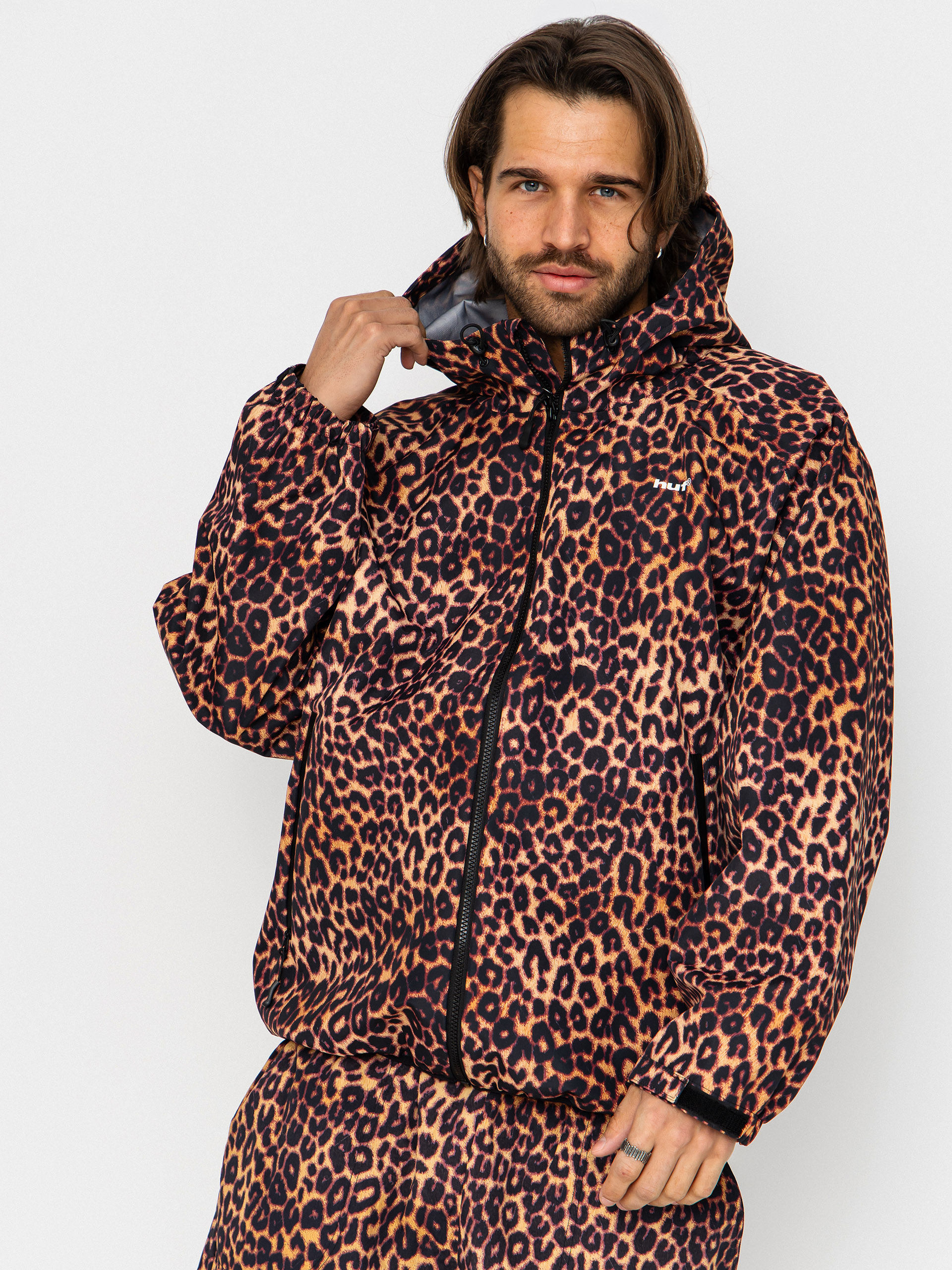HUF Rainier Printed Shell Jacket (brown)