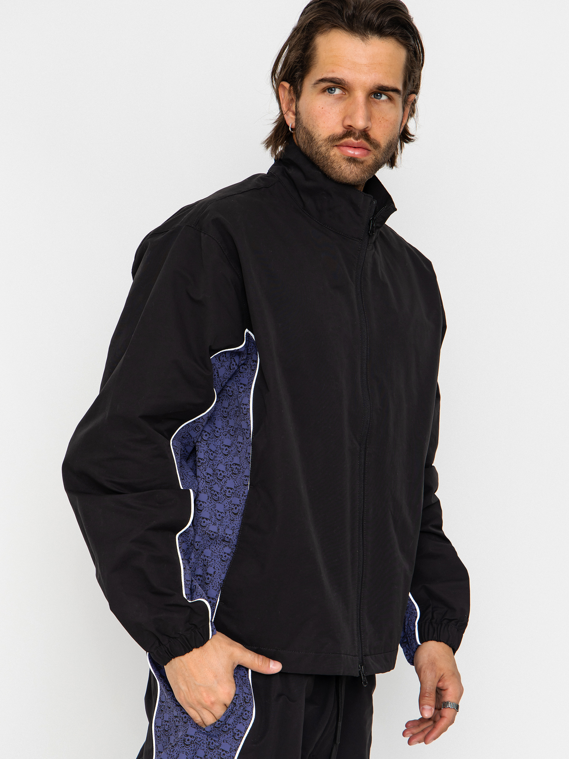 バックワーズ　backwards ナイロンジャケット Vans Lx Sport Wreckpack Jacket - blue, black (black)