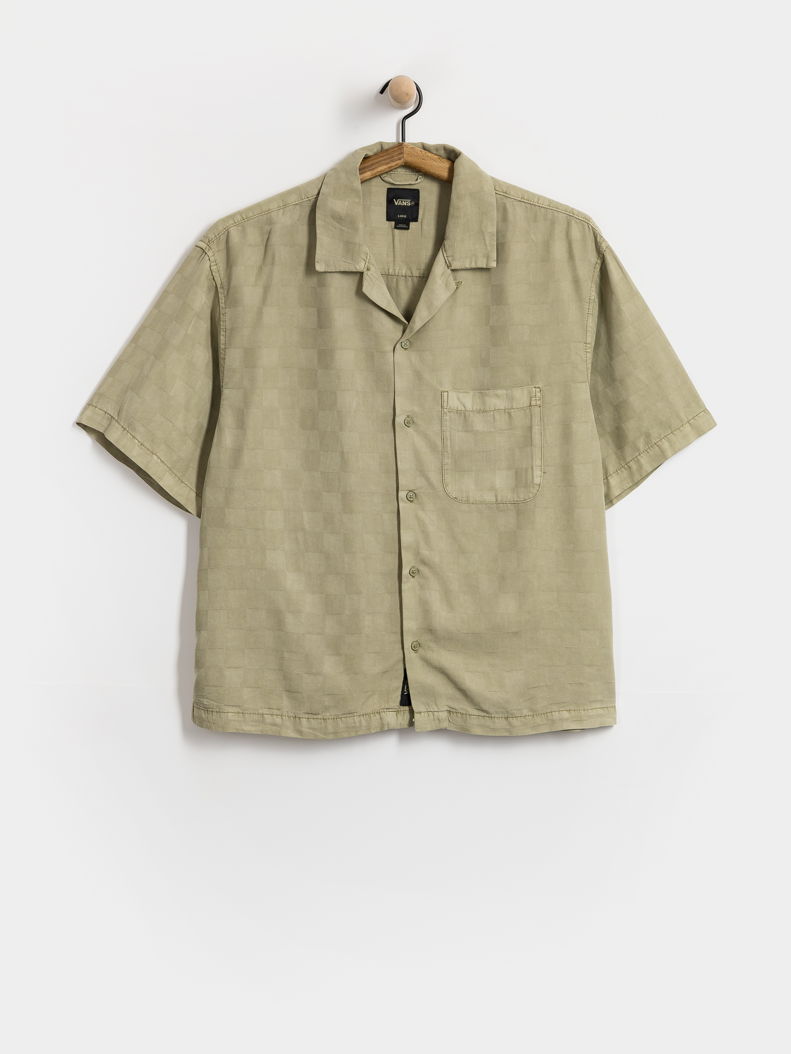 Vans Van Doren Tencel Check Camp Shirt (soft sage)