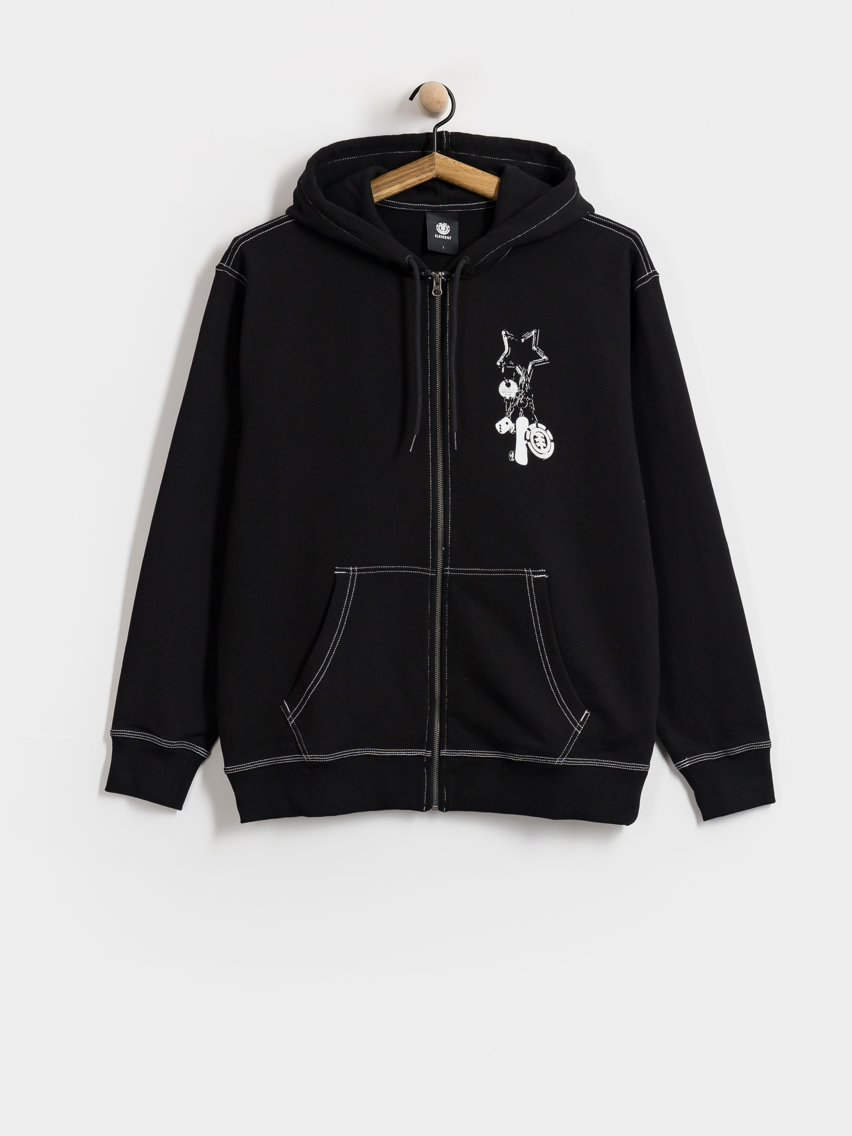 Element Keychain ZHD Hoodie (flint black)