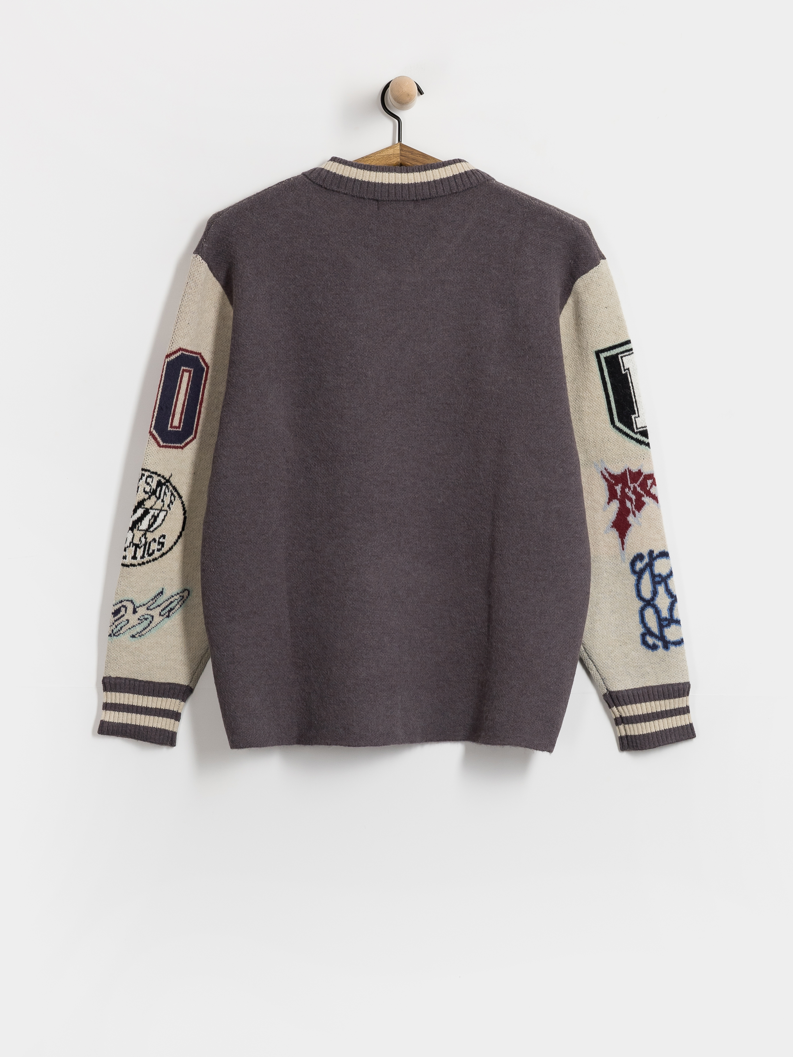 RipNDip Run It Up Knit Sweater (charoal cream)