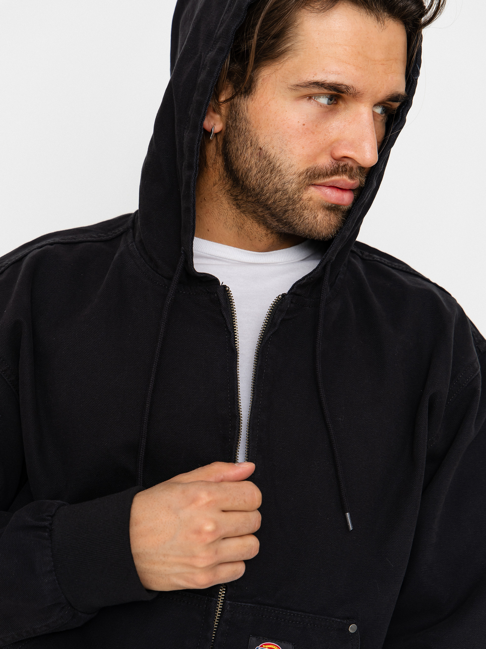 Dickies Jacket Unlined Canvas Hooded Bomber (black)