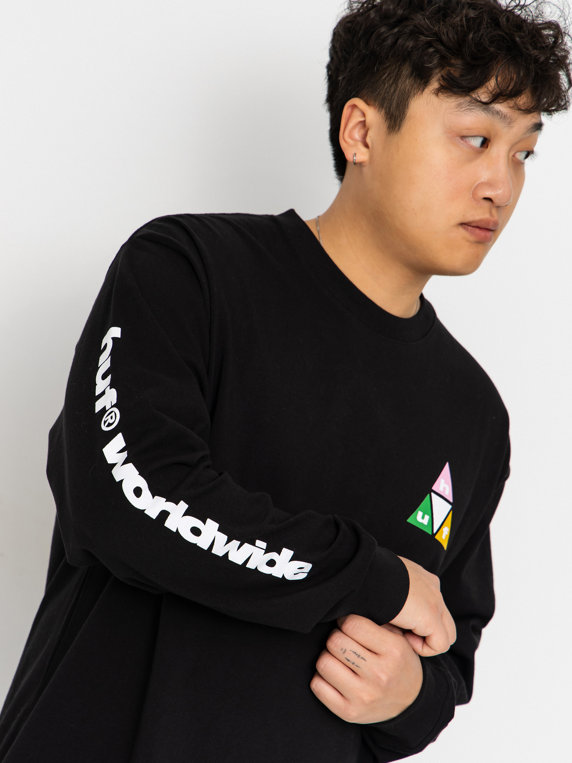 HUF Longsleeve Prism Tt (black)