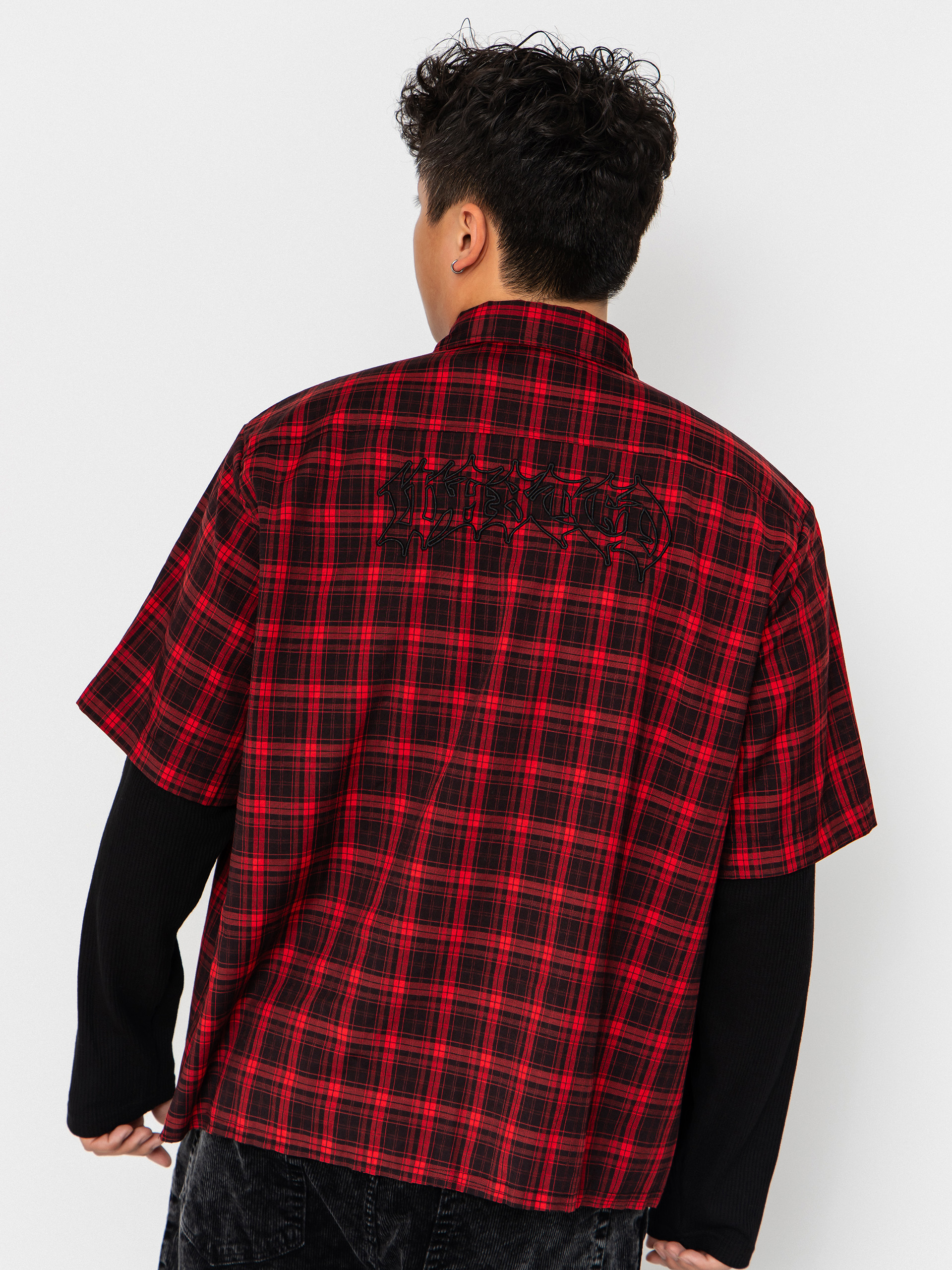 Wasted Paris Tartan Age Shirt Shirt (fire red/black)