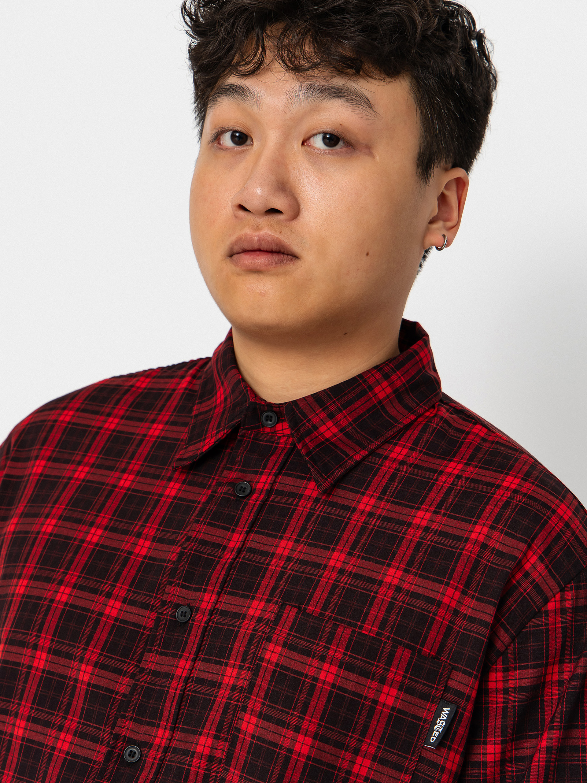 Wasted Paris Tartan Age Shirt Shirt (fire red/black)