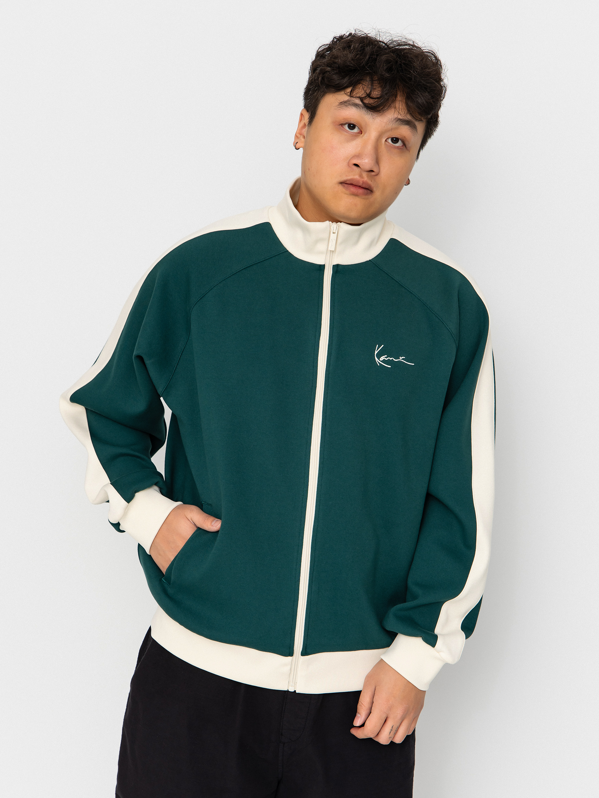 Karl Kani Sweatshirt Signature Sidestripe Pique (green)
