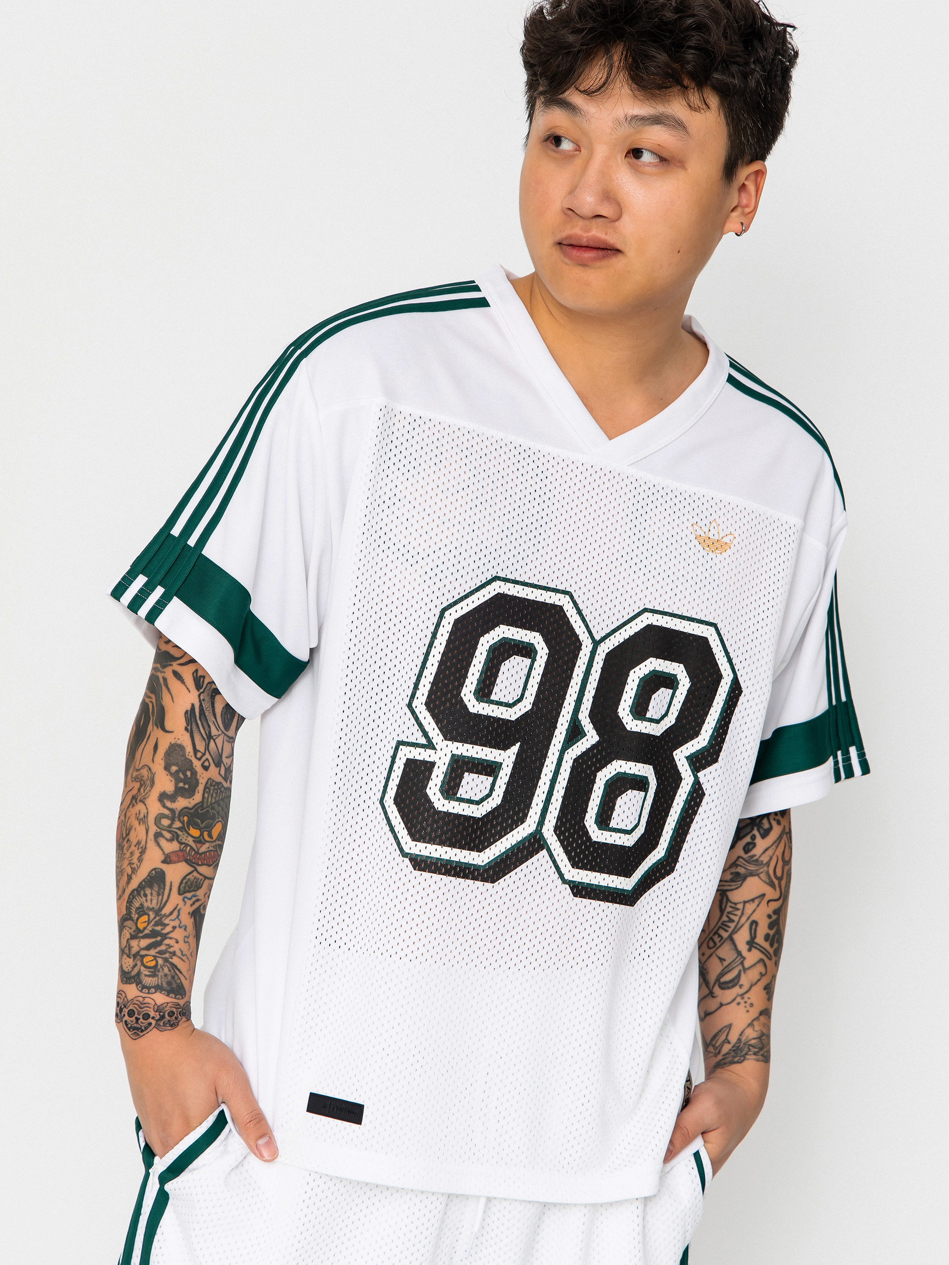 adidas Tyshawn Jrsy T-Shirt - white (white/cgreen)