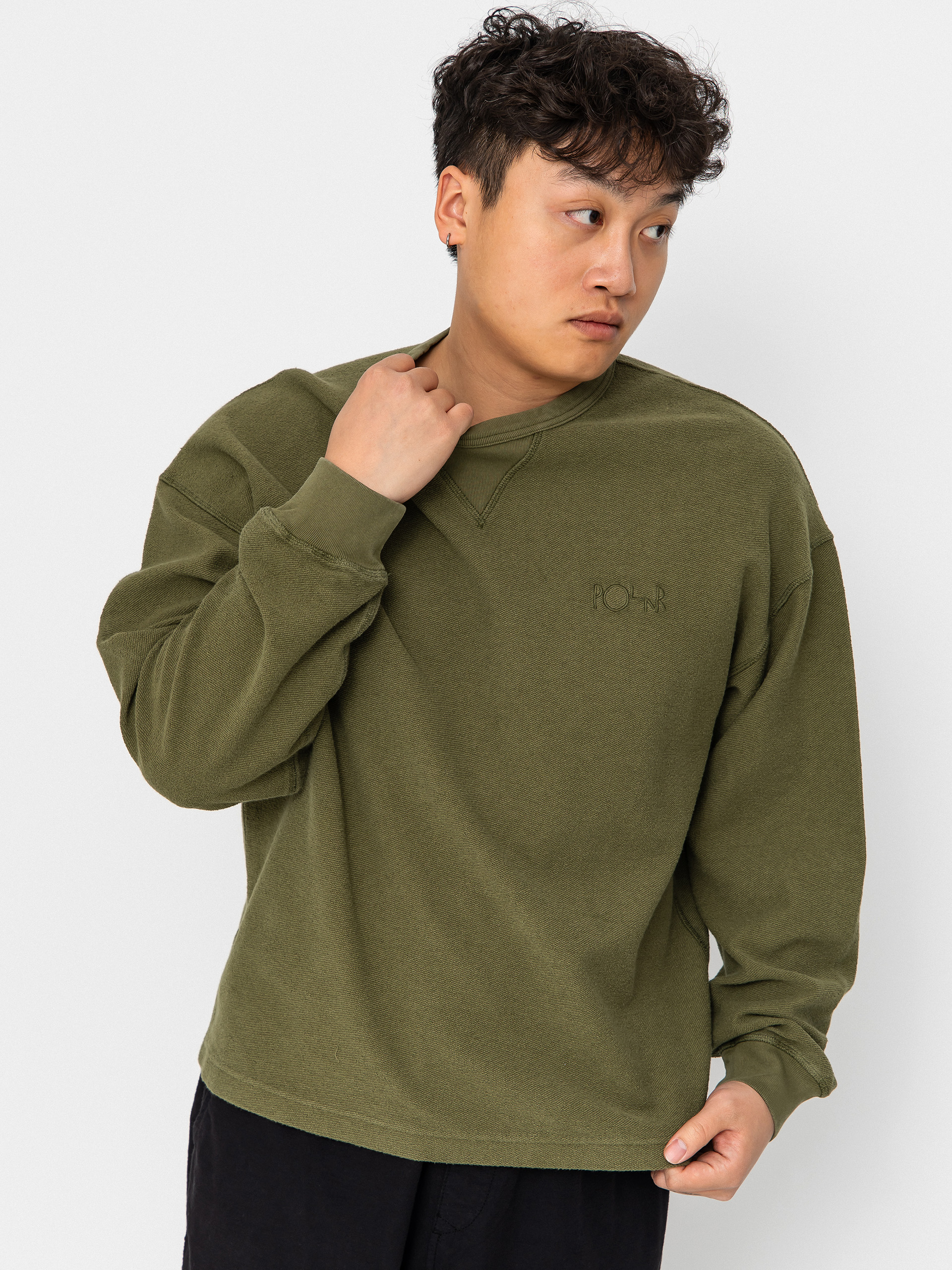 Polar Skate Reversed Sweater (army green)